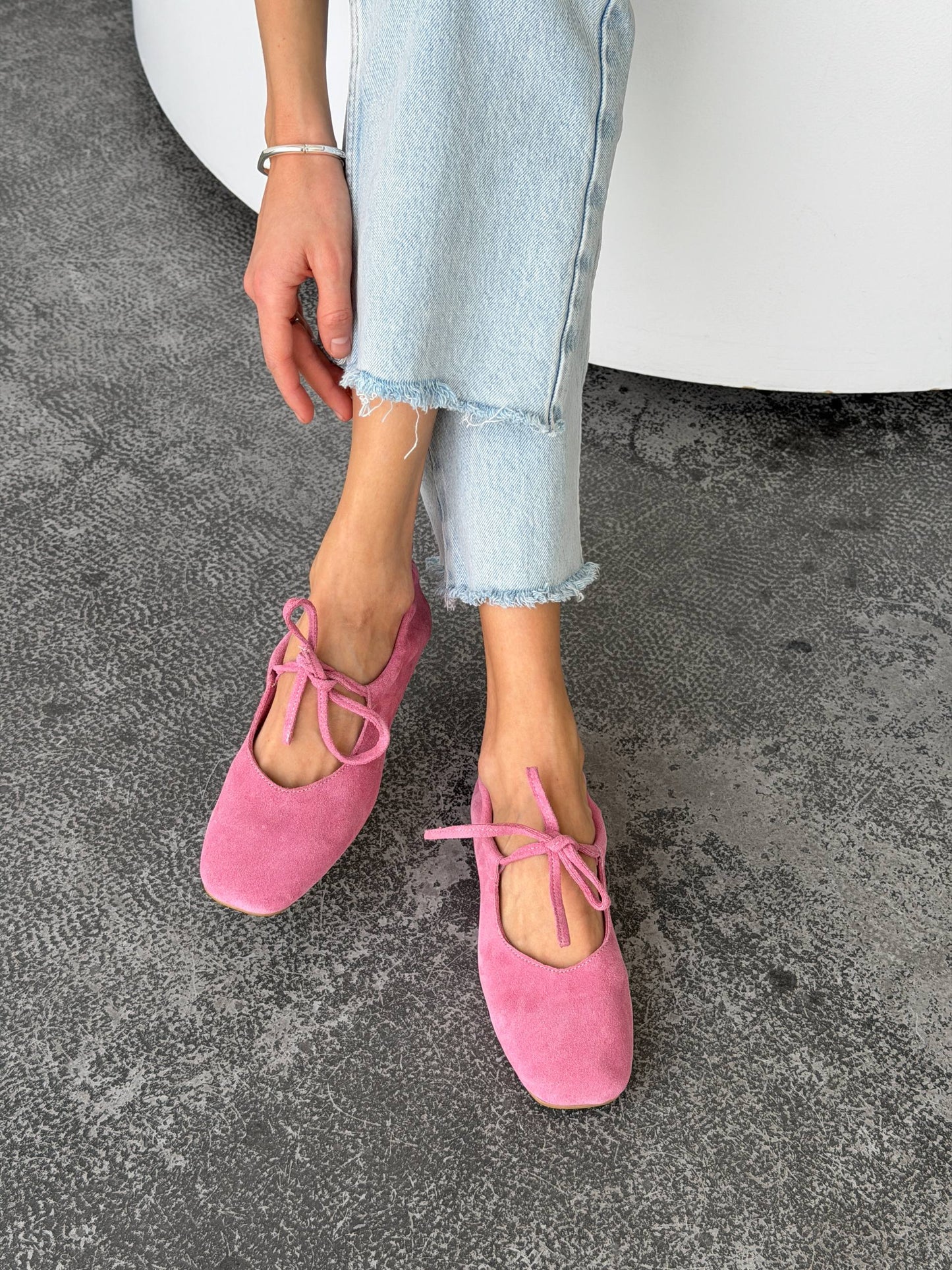 Балетки з анатомічно-розширеним носиком, рожевий