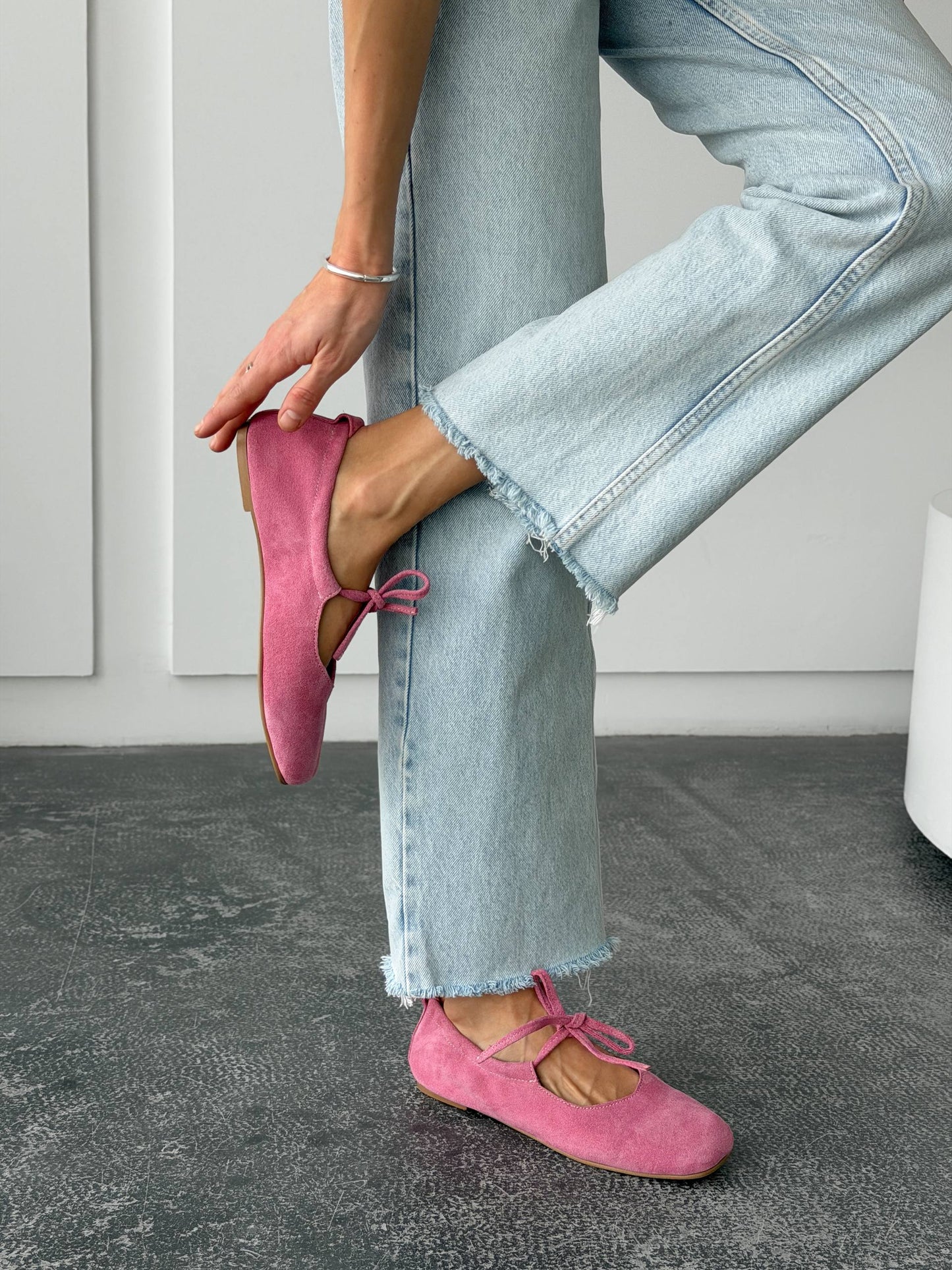 Балетки з анатомічно-розширеним носиком, рожевий