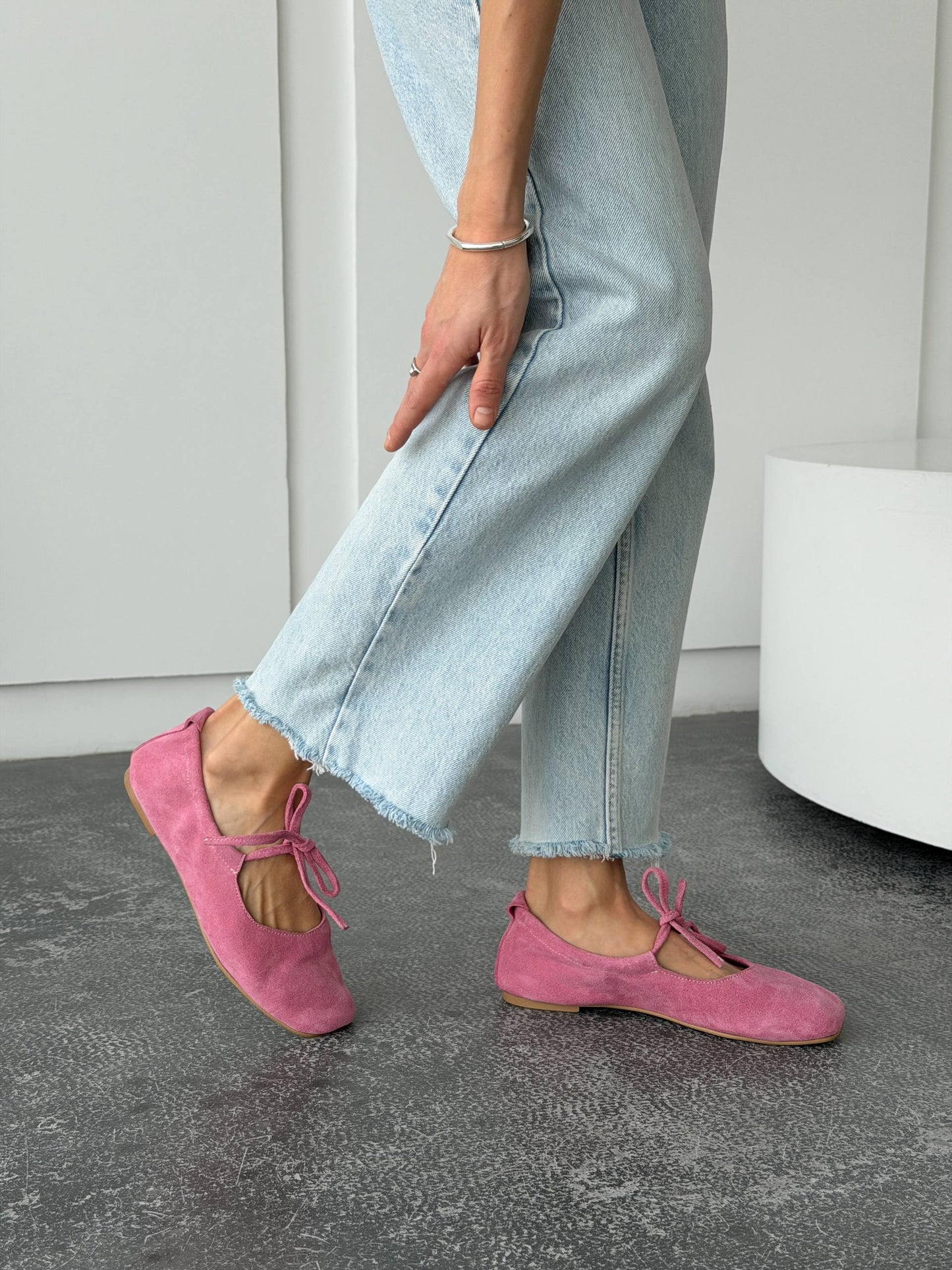 Балетки з анатомічно-розширеним носиком, рожевий