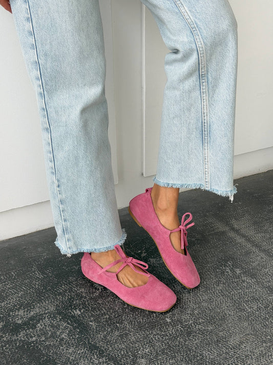 Балетки з анатомічно-розширеним носиком, рожевий