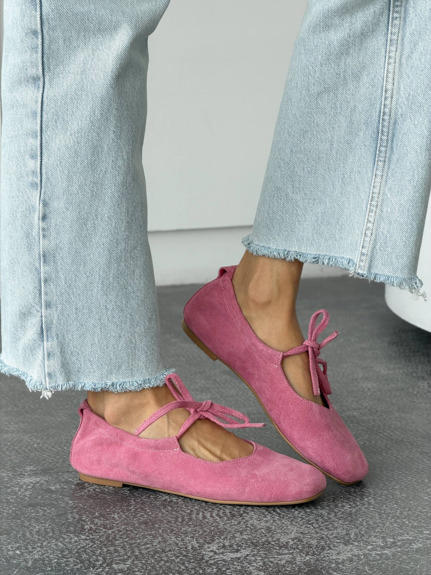 Балетки з анатомічно-розширеним носиком, рожевий