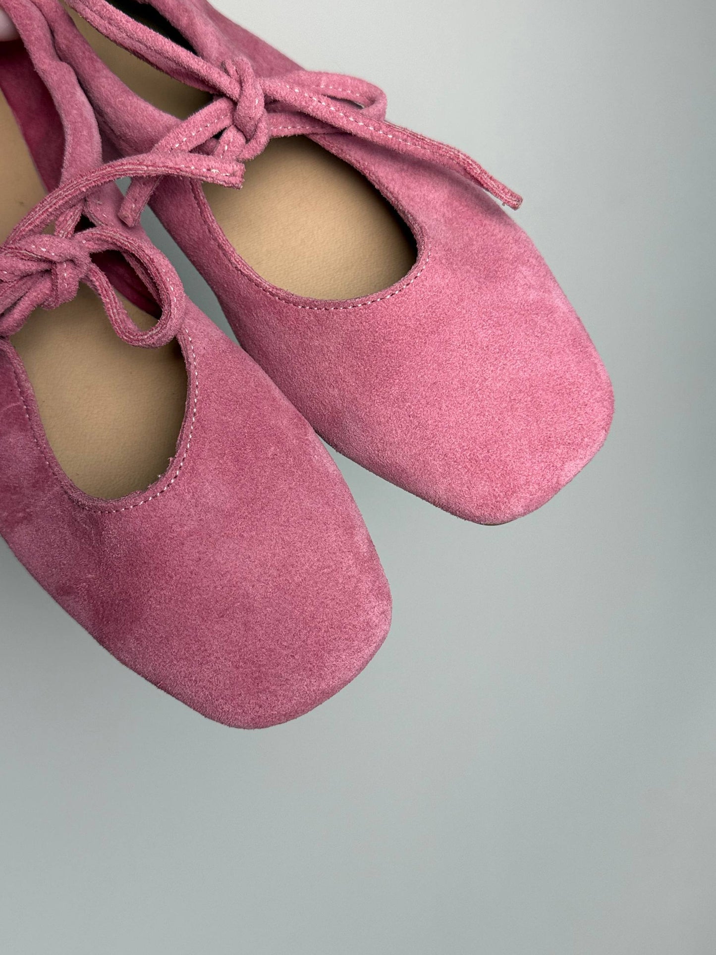 Балетки з анатомічно-розширеним носиком, рожевий