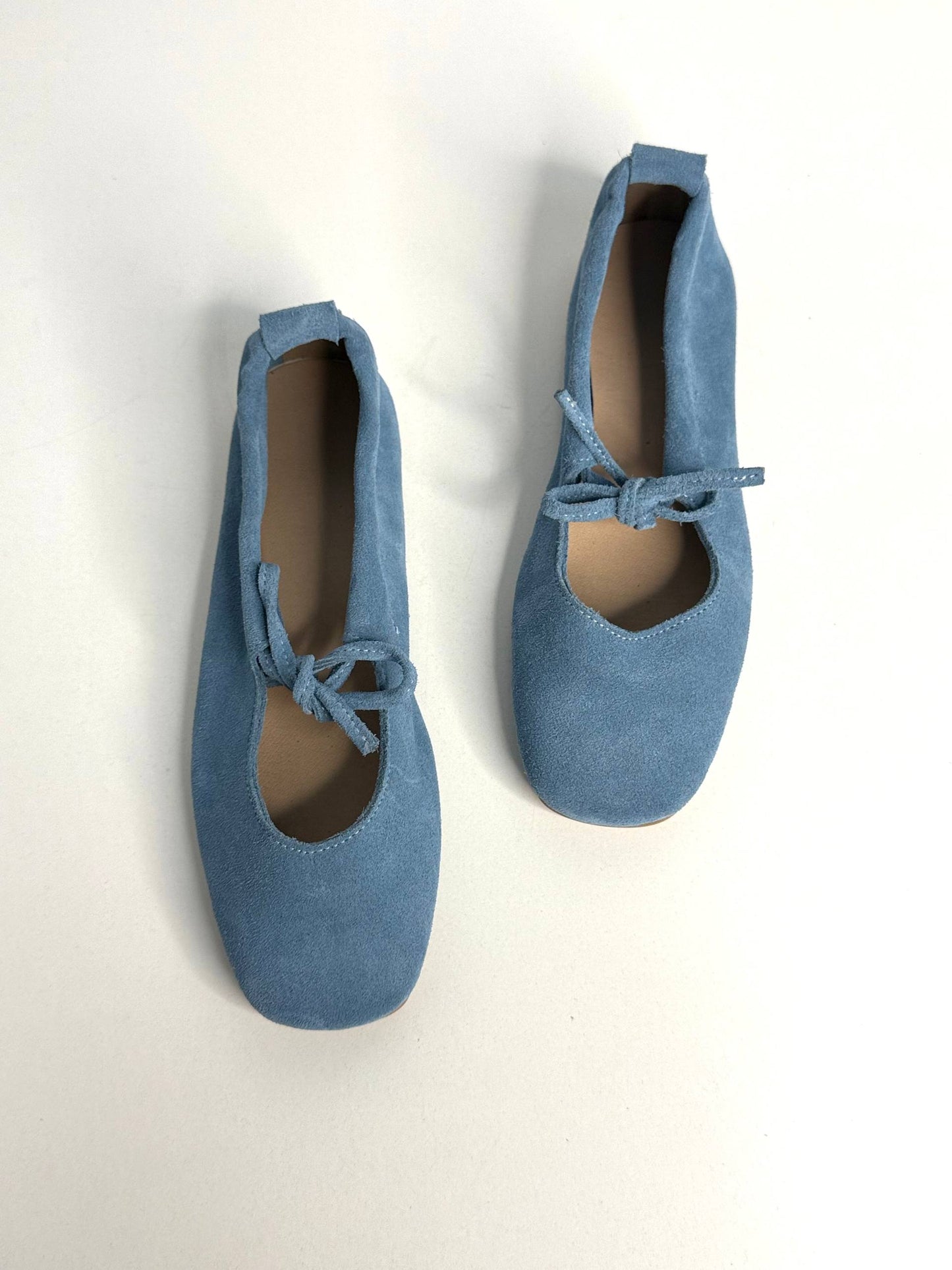 Балетки з анатомічно-розширеним носиком, блакитний