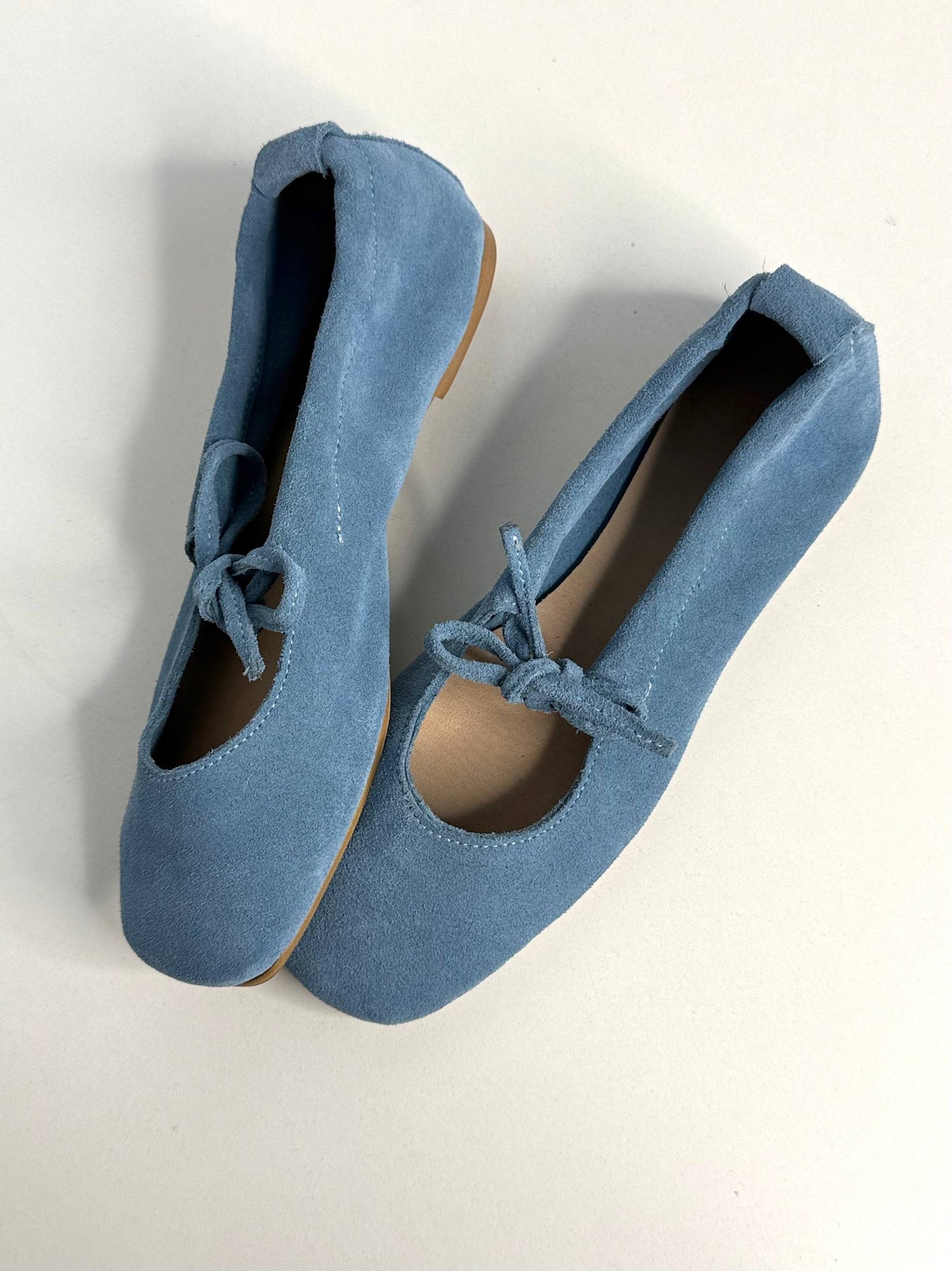 Балетки з анатомічно-розширеним носиком, блакитний