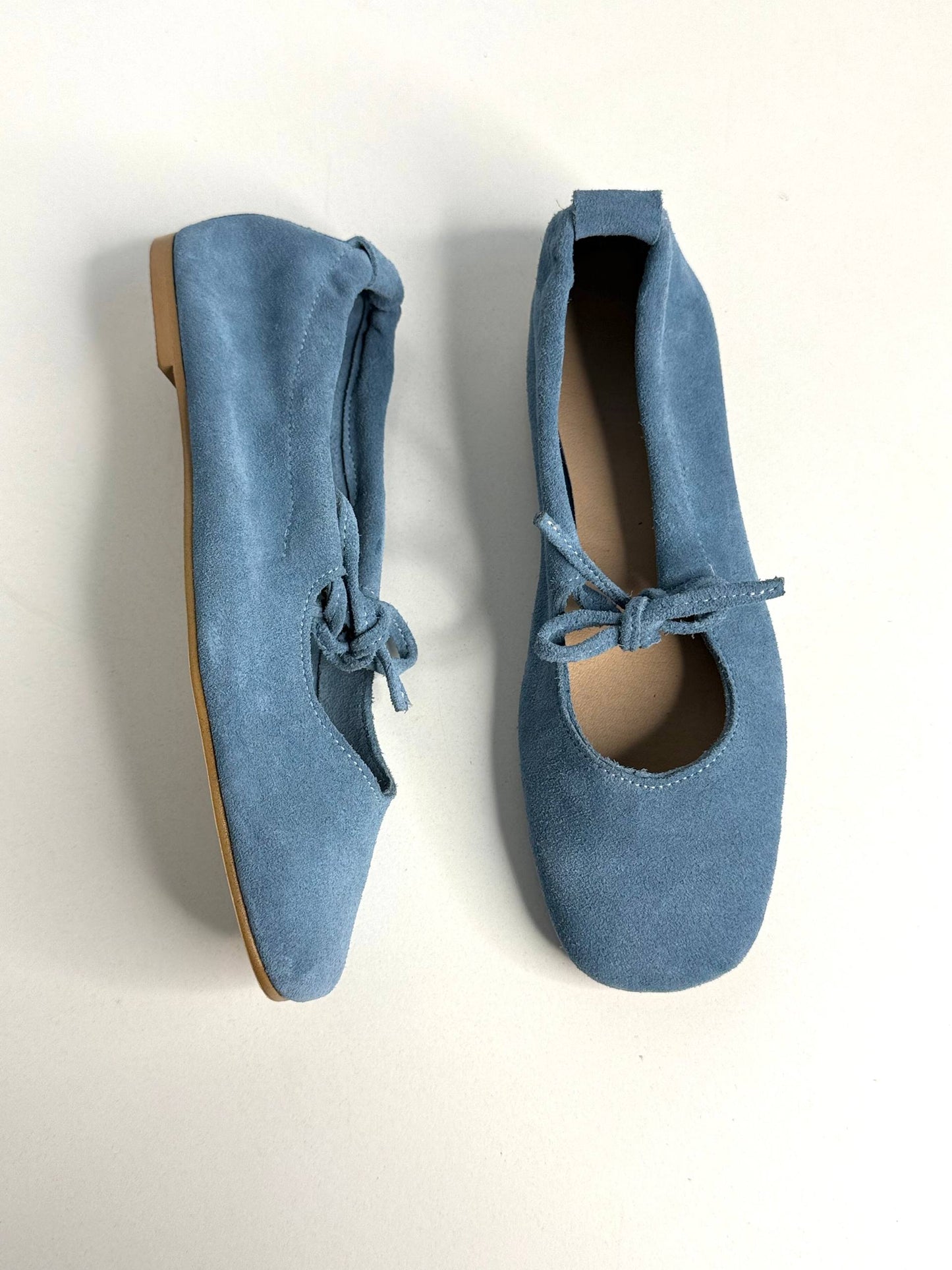 Балетки з анатомічно-розширеним носиком, блакитний