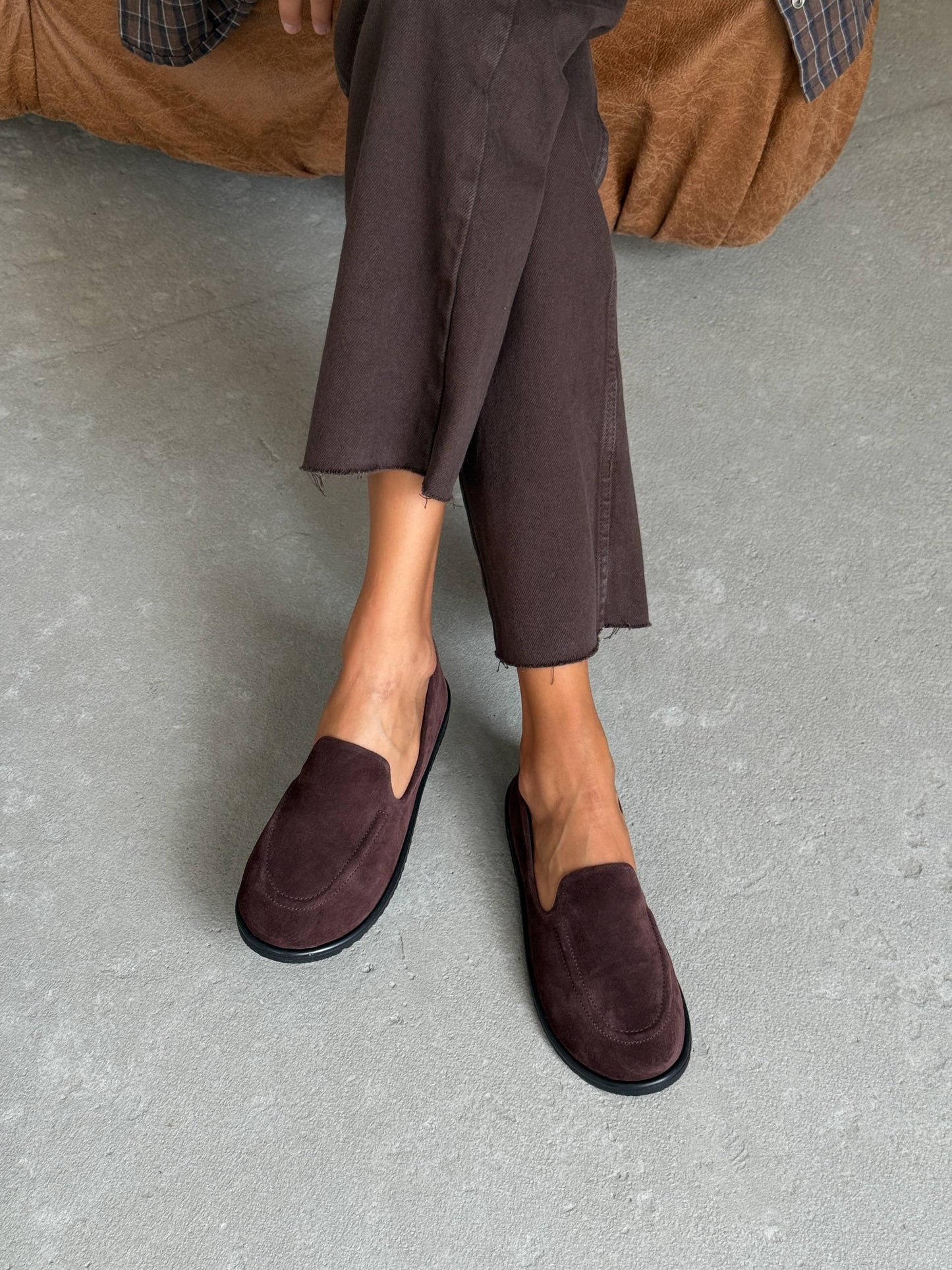 Анатомічні лофери barefoot  ™️ NikArt, шоколад