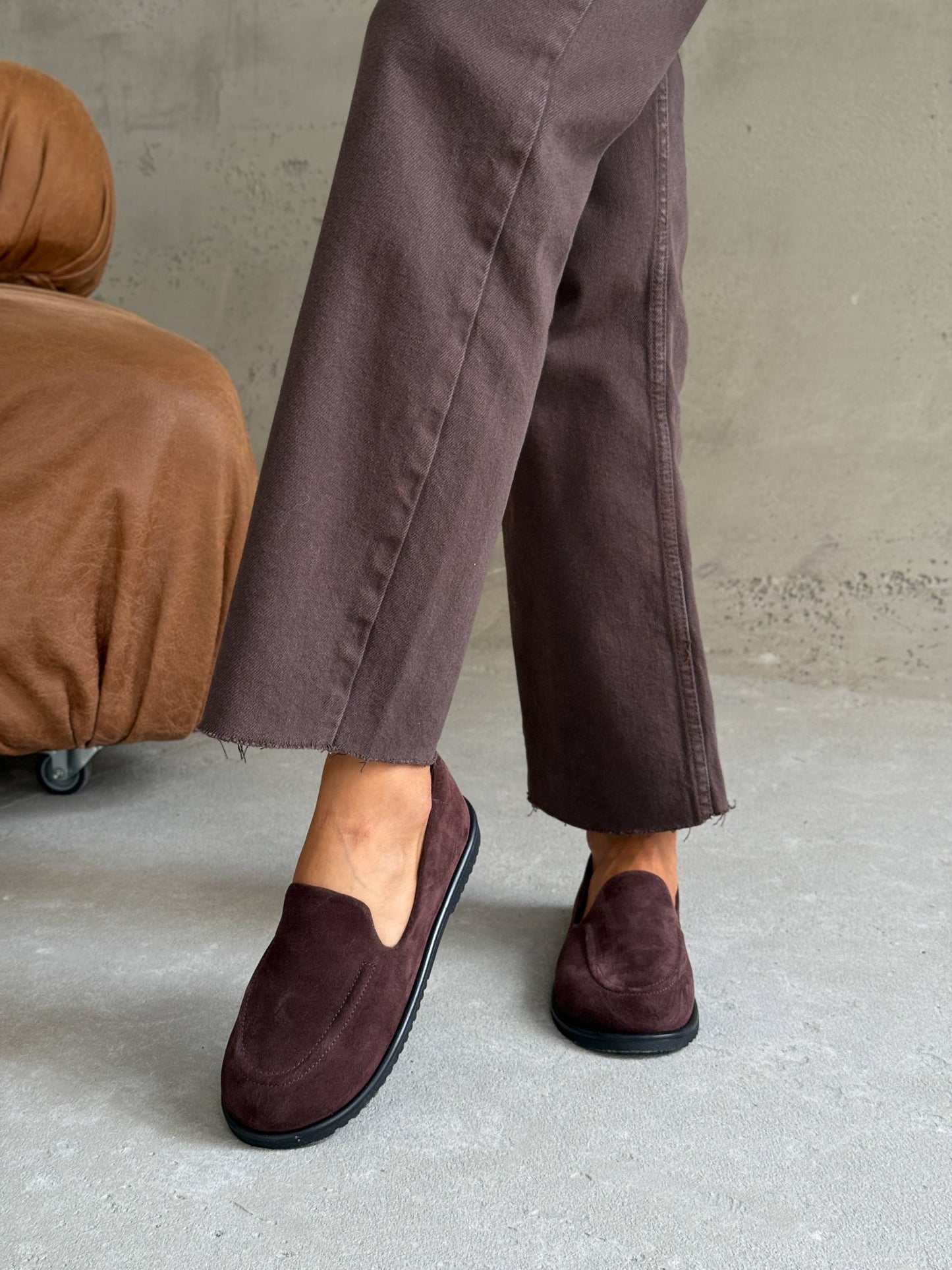 Анатомічні лофери barefoot  ™️ NikArt, шоколад