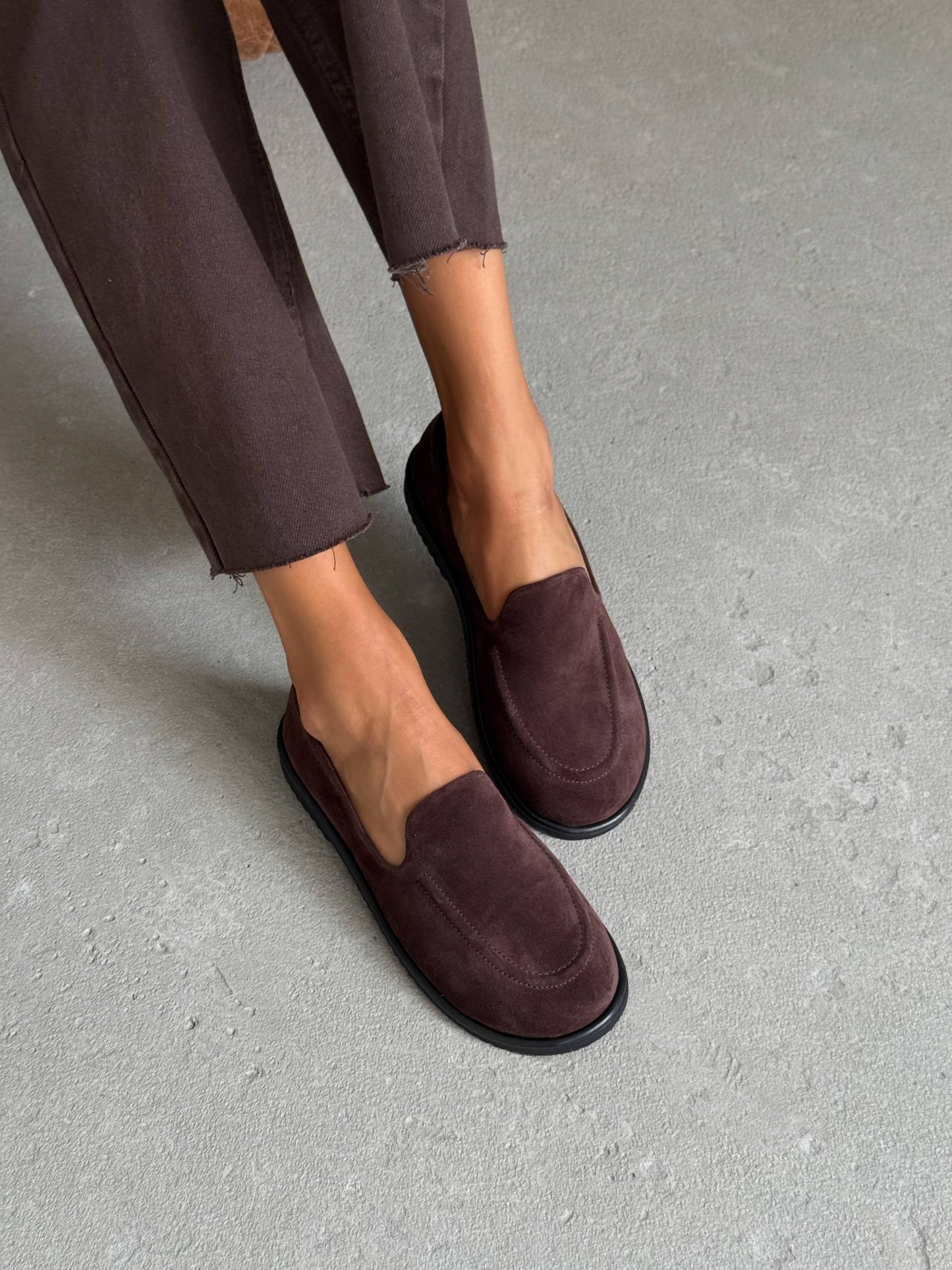 Анатомічні лофери barefoot  ™️ NikArt, шоколад