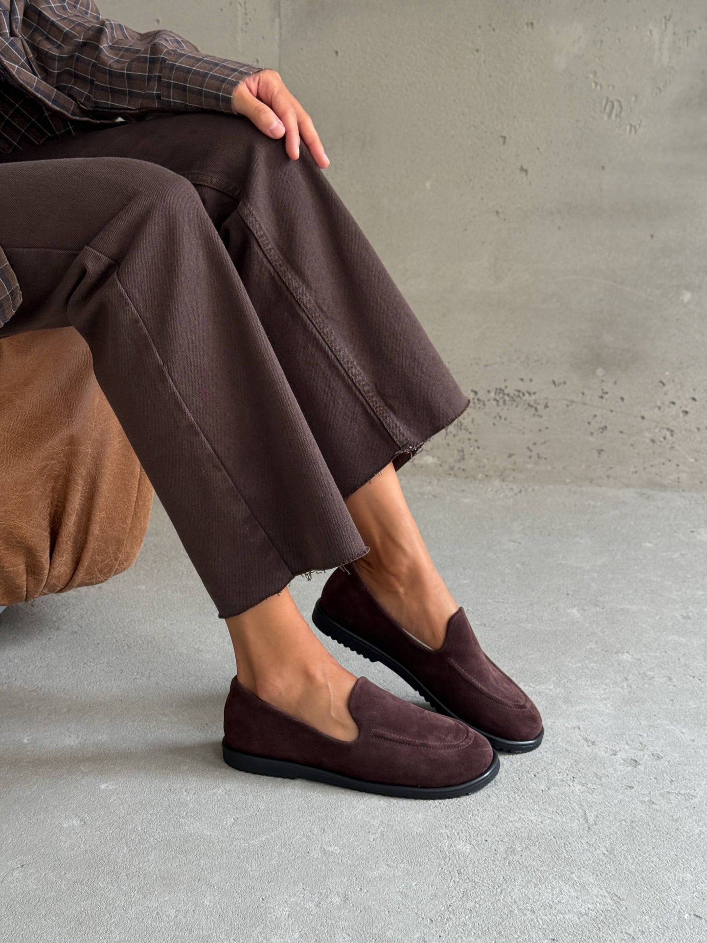 Анатомічні лофери barefoot  ™️ NikArt, шоколад