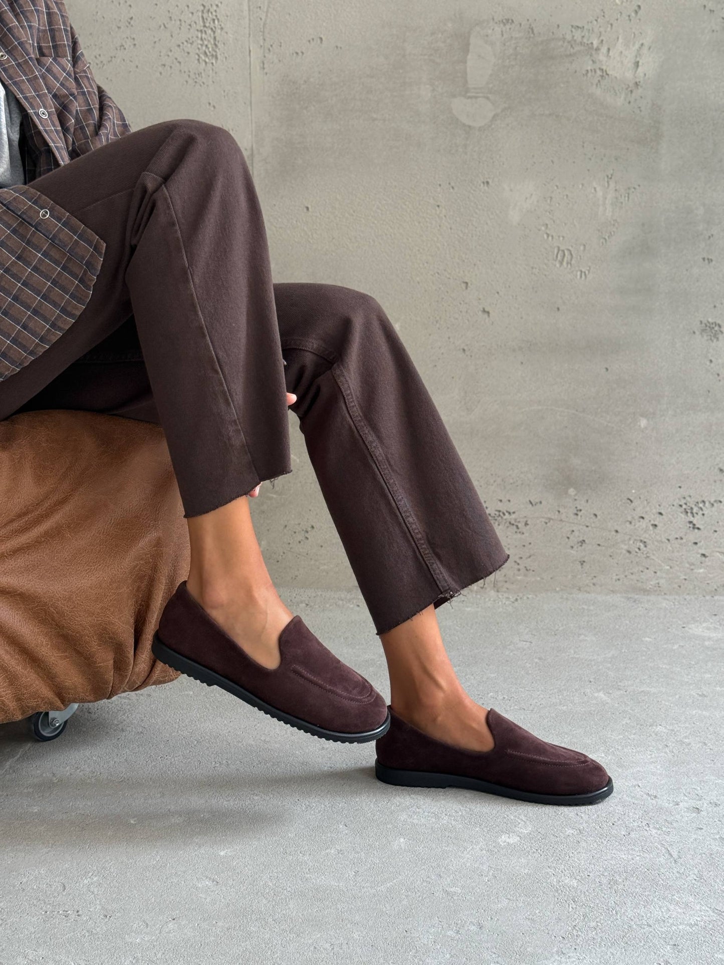 Анатомічні лофери barefoot  ™️ NikArt, шоколад