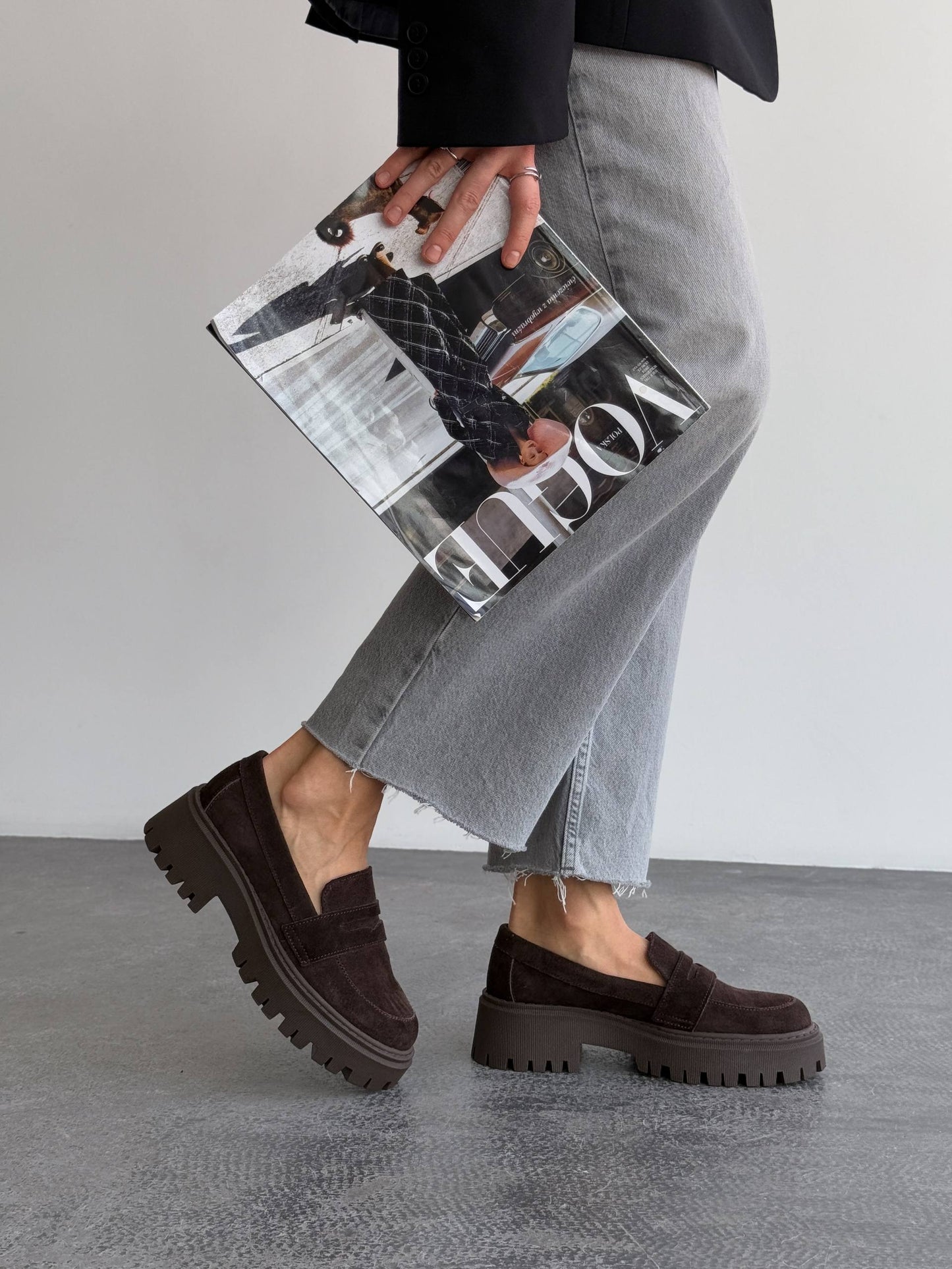 Лофери замша, шоколад