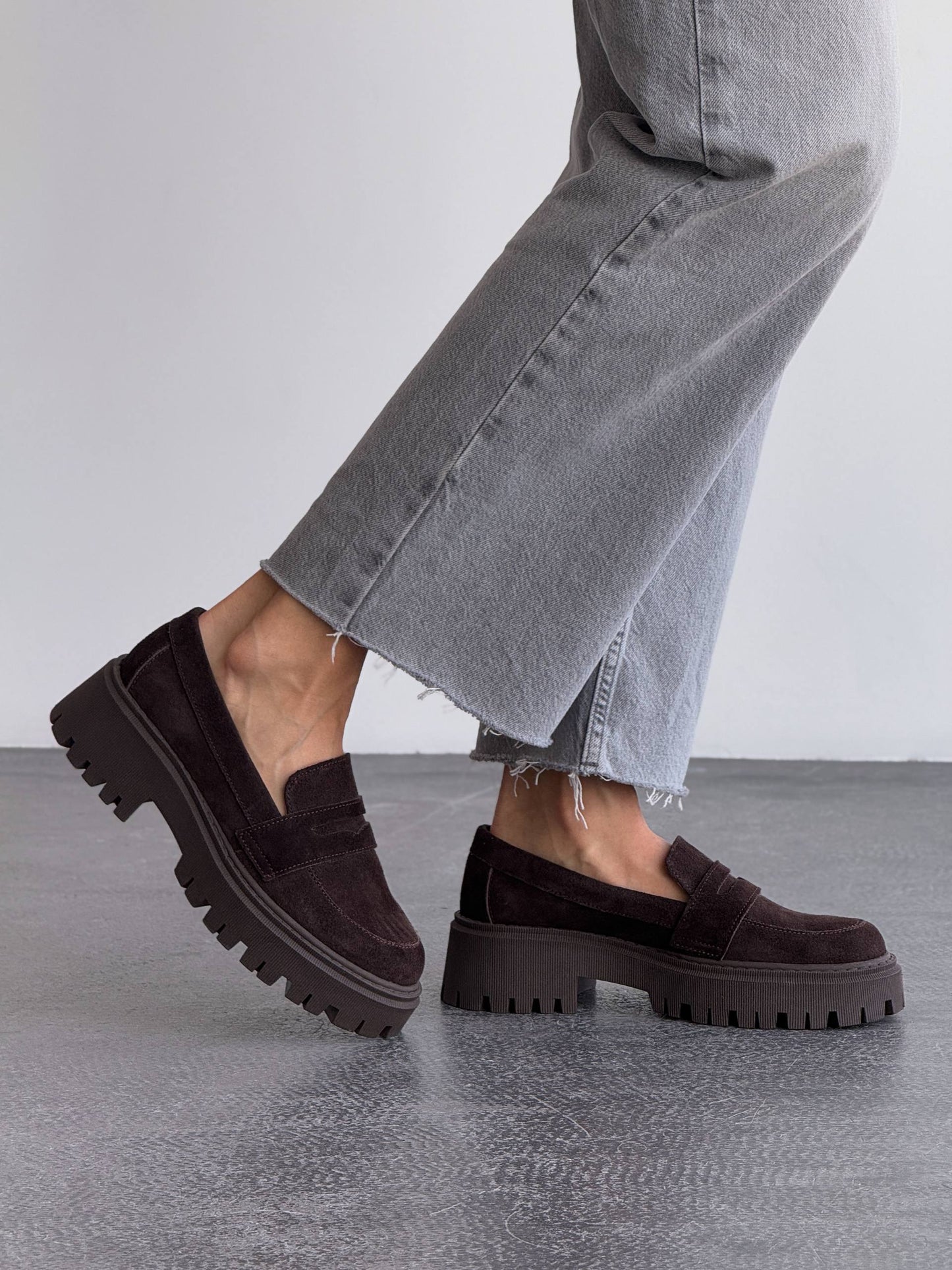 Лофери замша, шоколад