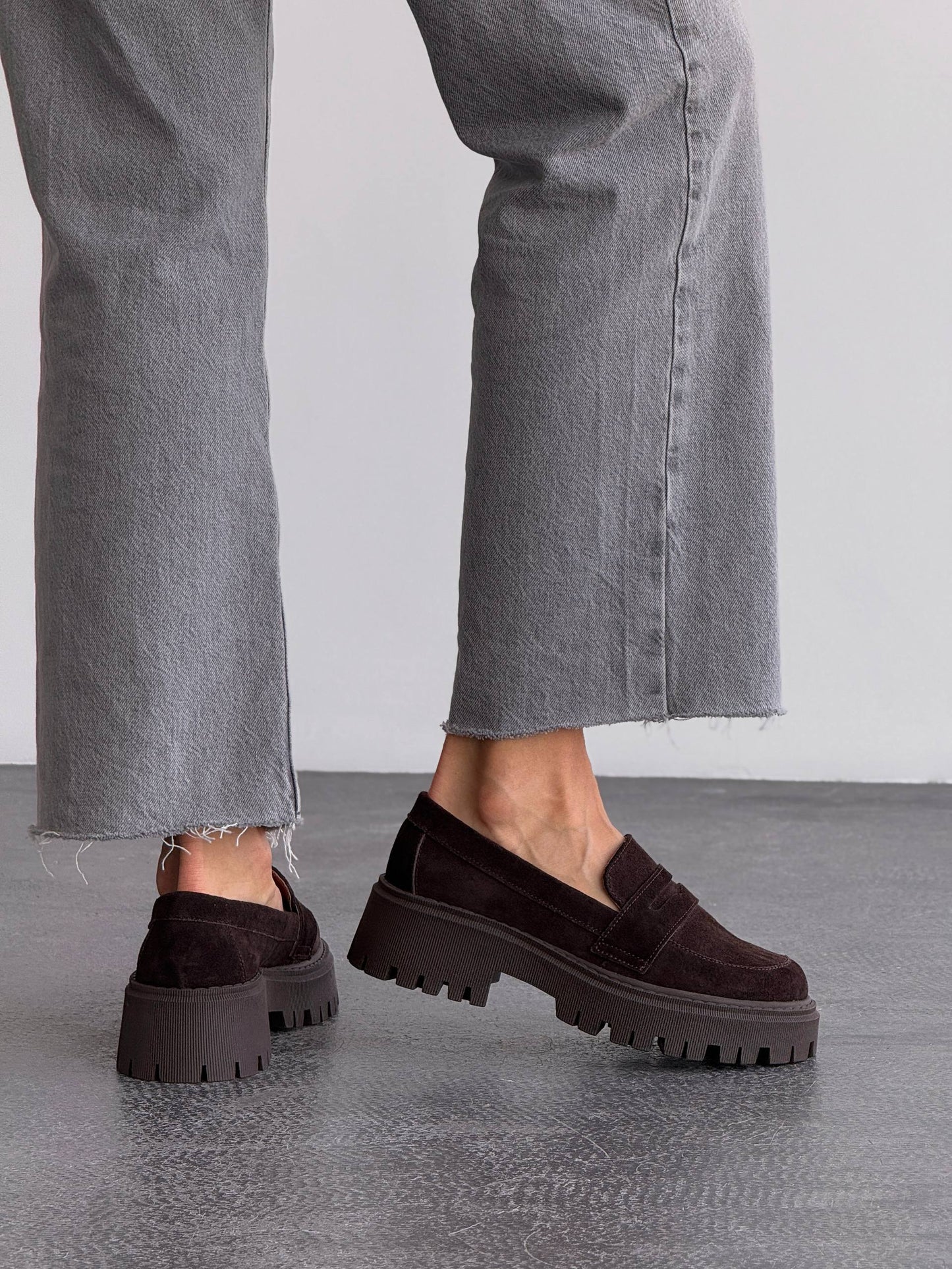 Лофери замша, шоколад