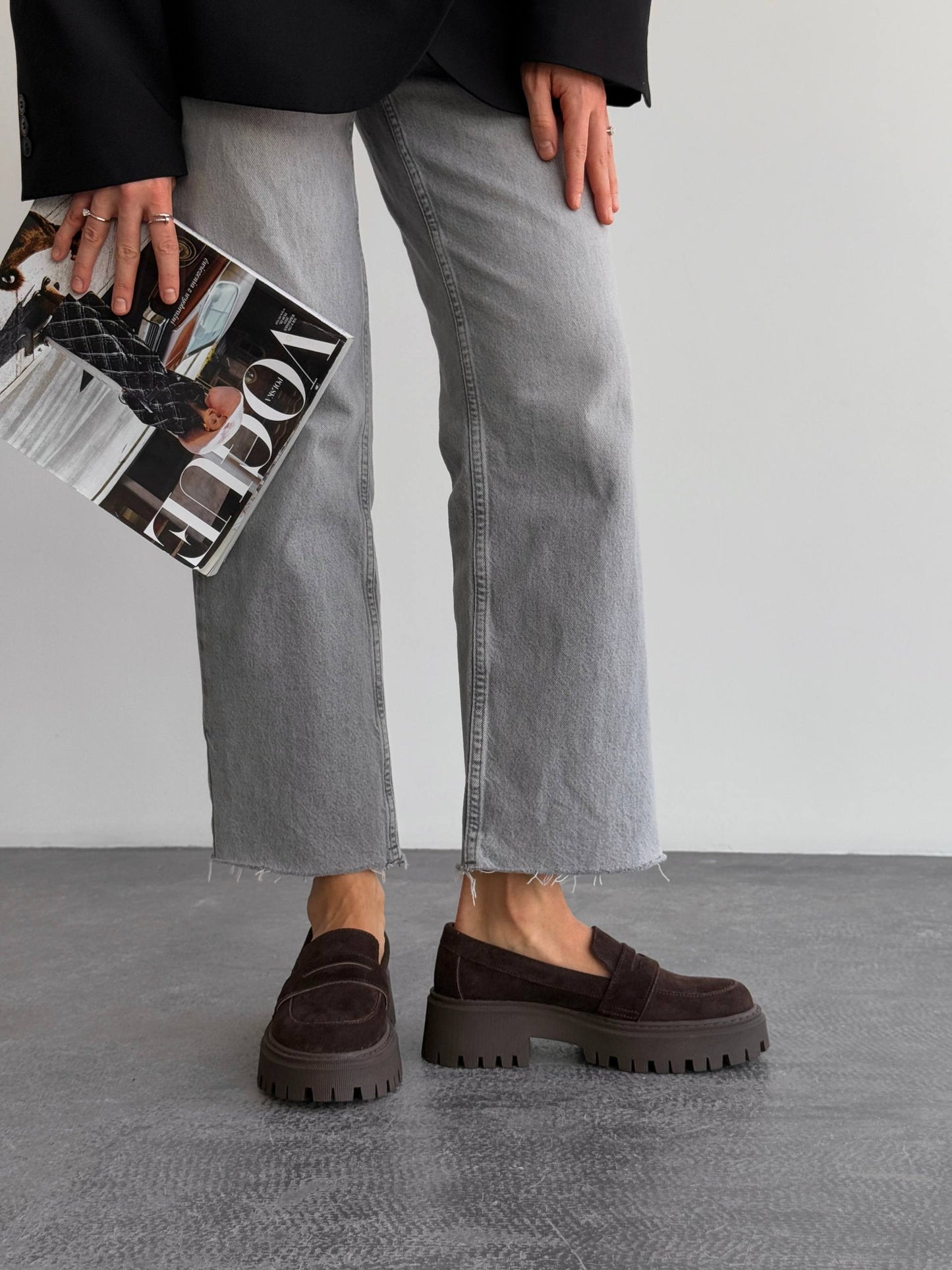 Лофери замша, шоколад