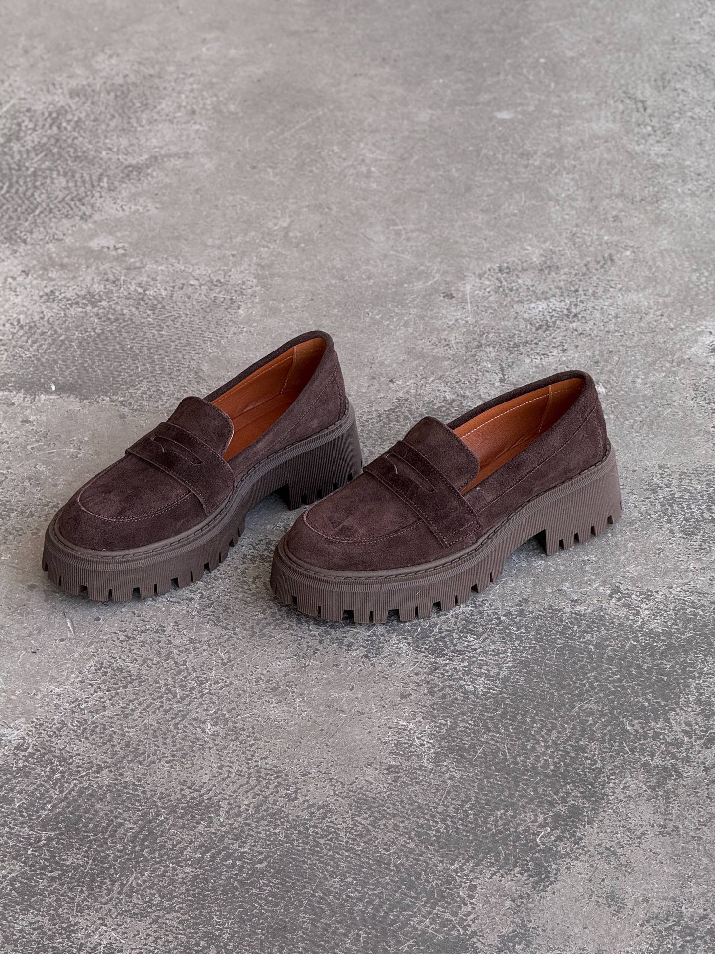 Лофери замша, шоколад