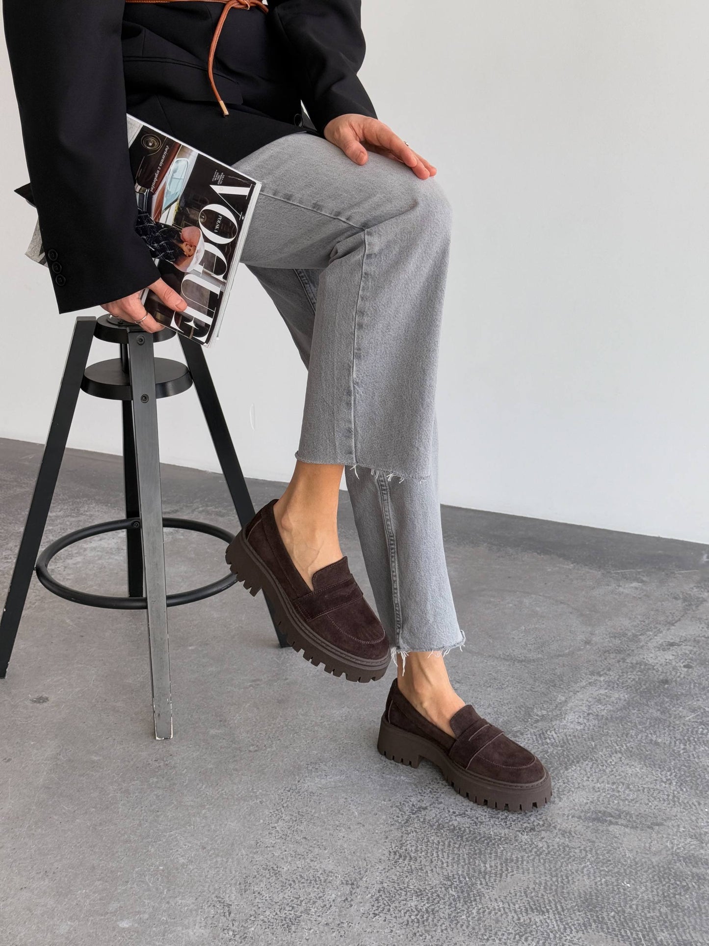 Лофери замша, шоколад