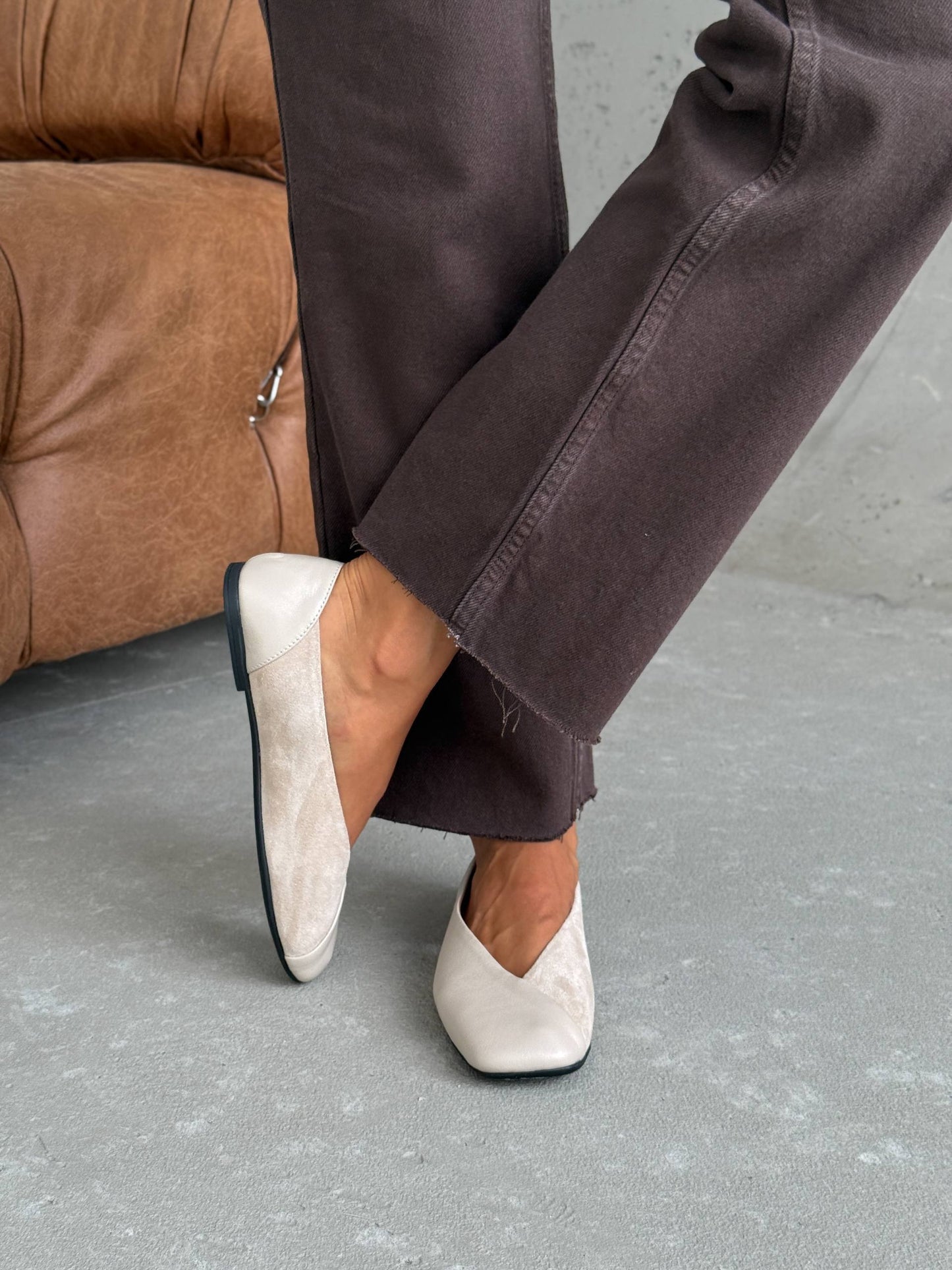 Анатомічні балетки ™️ NikArt, бежевий