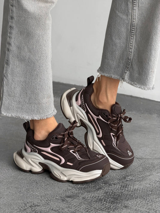 Кросівки Boss Victor™️, ніжно-рожевий + коричневий