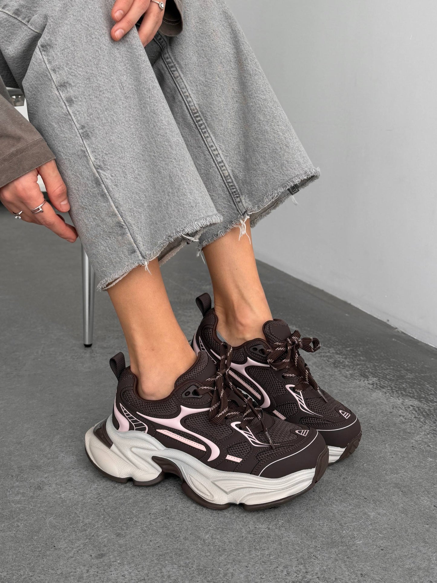 Кросівки Boss Victor™️, ніжно-рожевий + коричневий