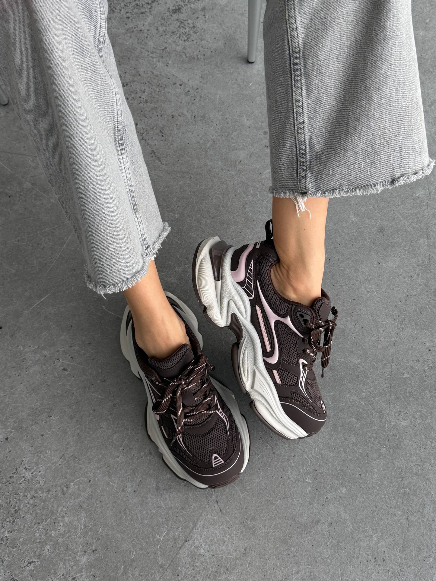 Кросівки Boss Victor™️, ніжно-рожевий + коричневий