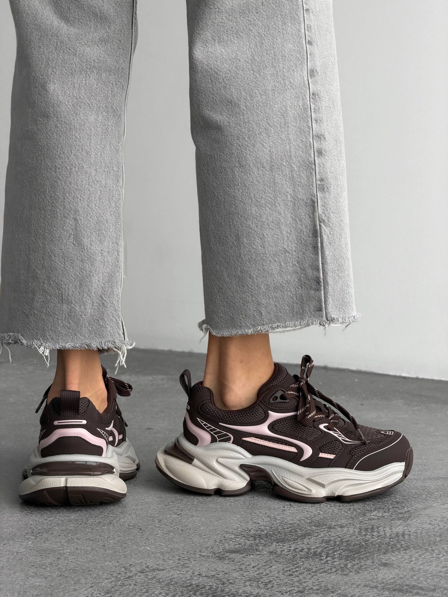 Кросівки Boss Victor™️, ніжно-рожевий + коричневий