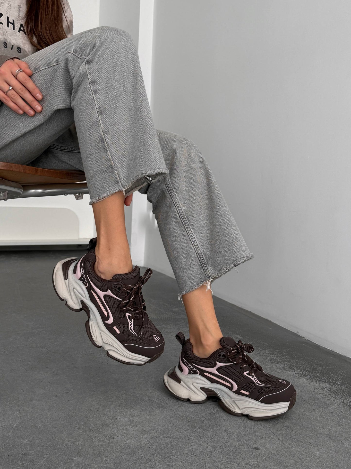 Кросівки Boss Victor™️, ніжно-рожевий + коричневий