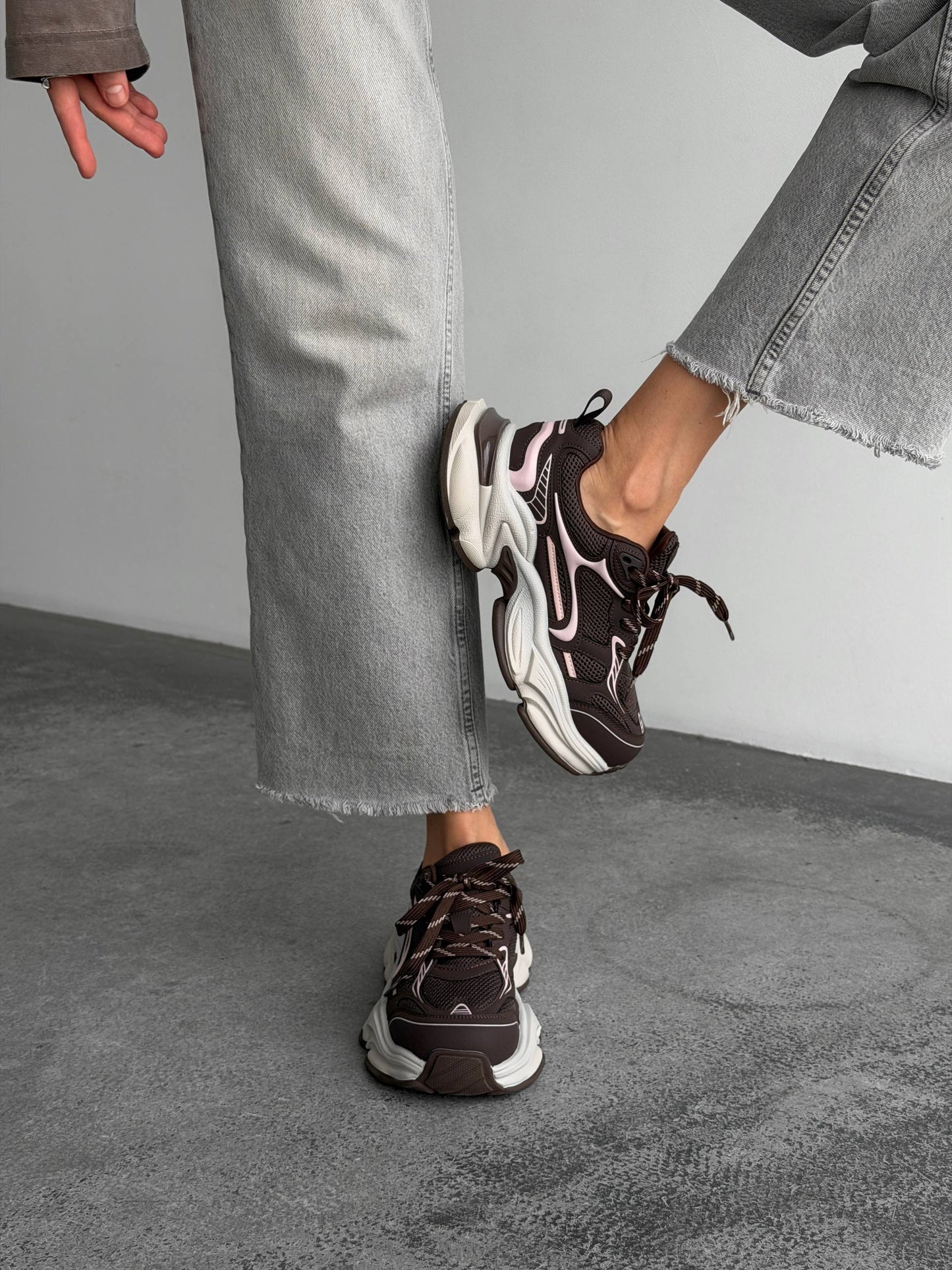 Кросівки Boss Victor™️, ніжно-рожевий + коричневий