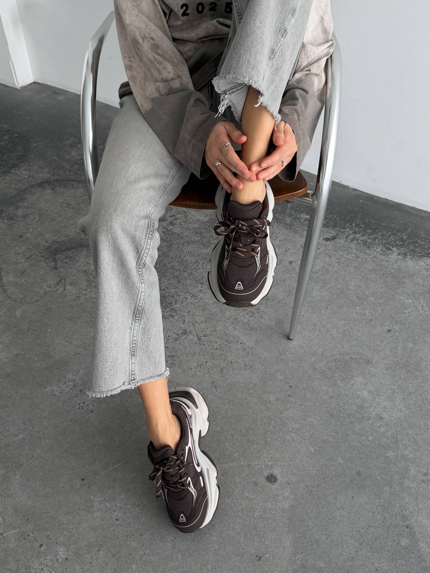 Кросівки Boss Victor™️, ніжно-рожевий + коричневий