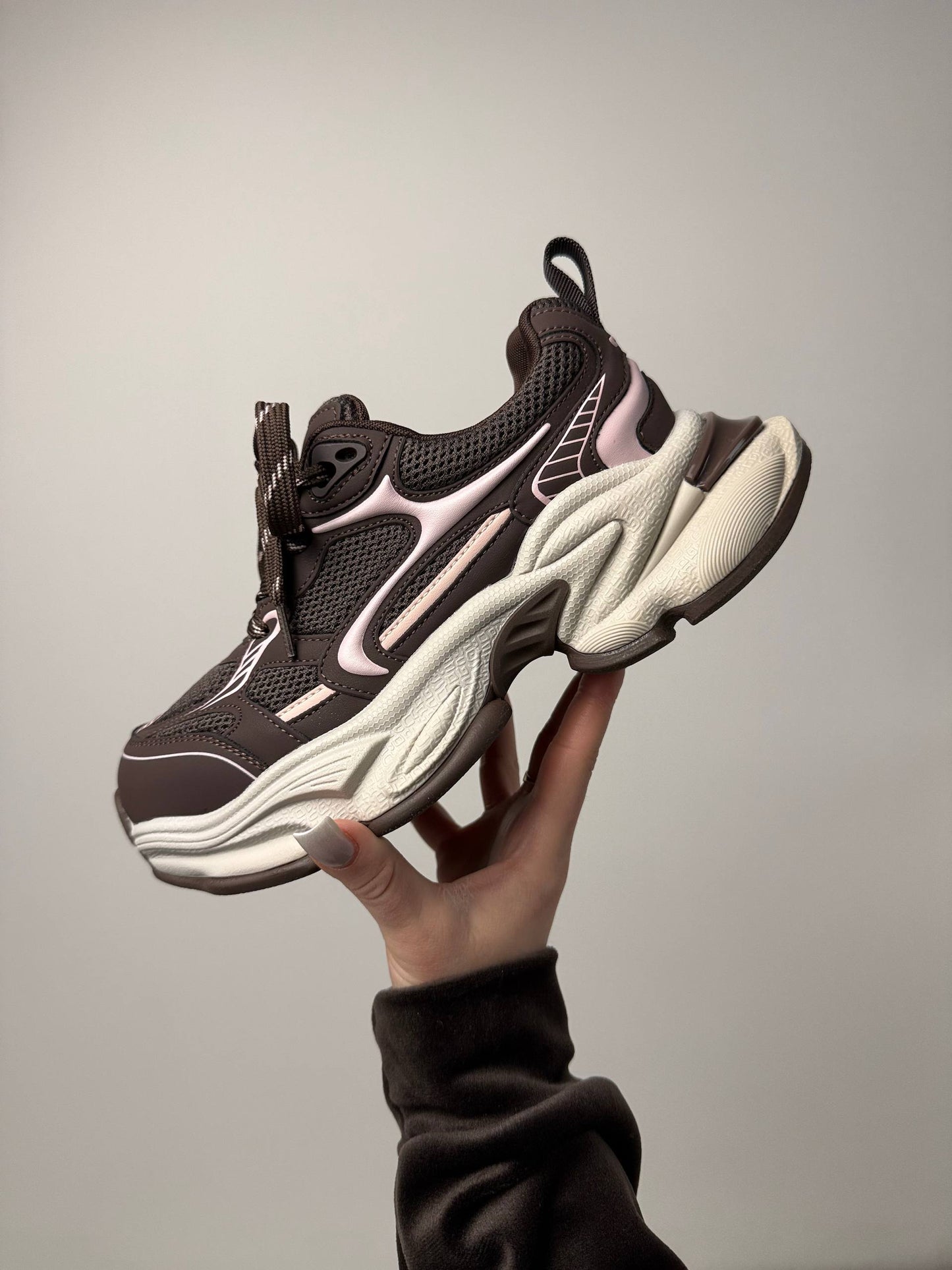 Кросівки Boss Victor™️, ніжно-рожевий + коричневий