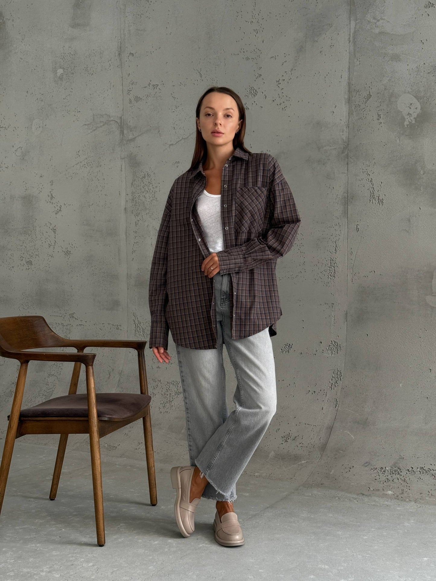 Класичні лофери ™️NikArt, бежевий