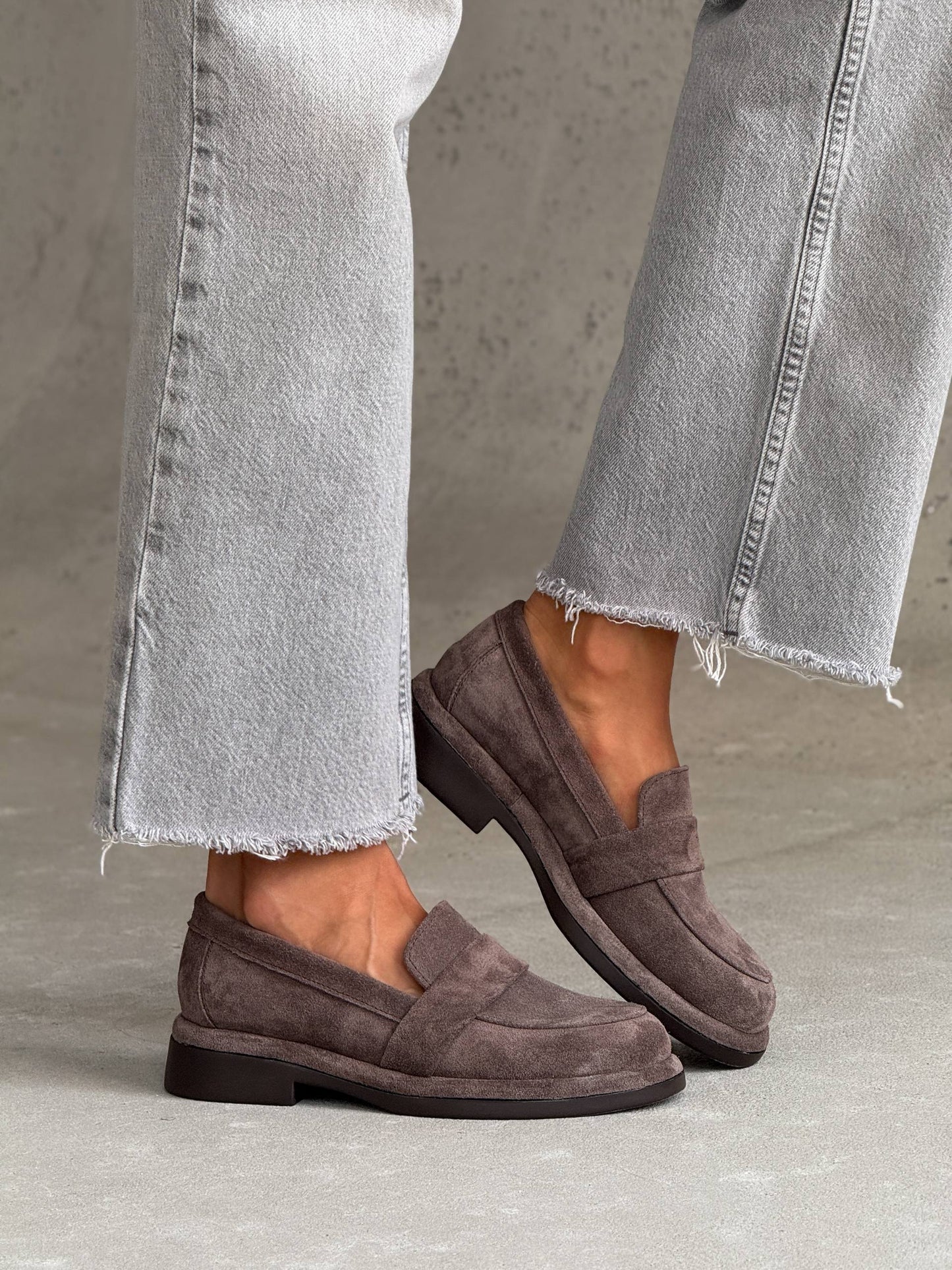 Класичні лофери ™️NikArt замша, коричневий