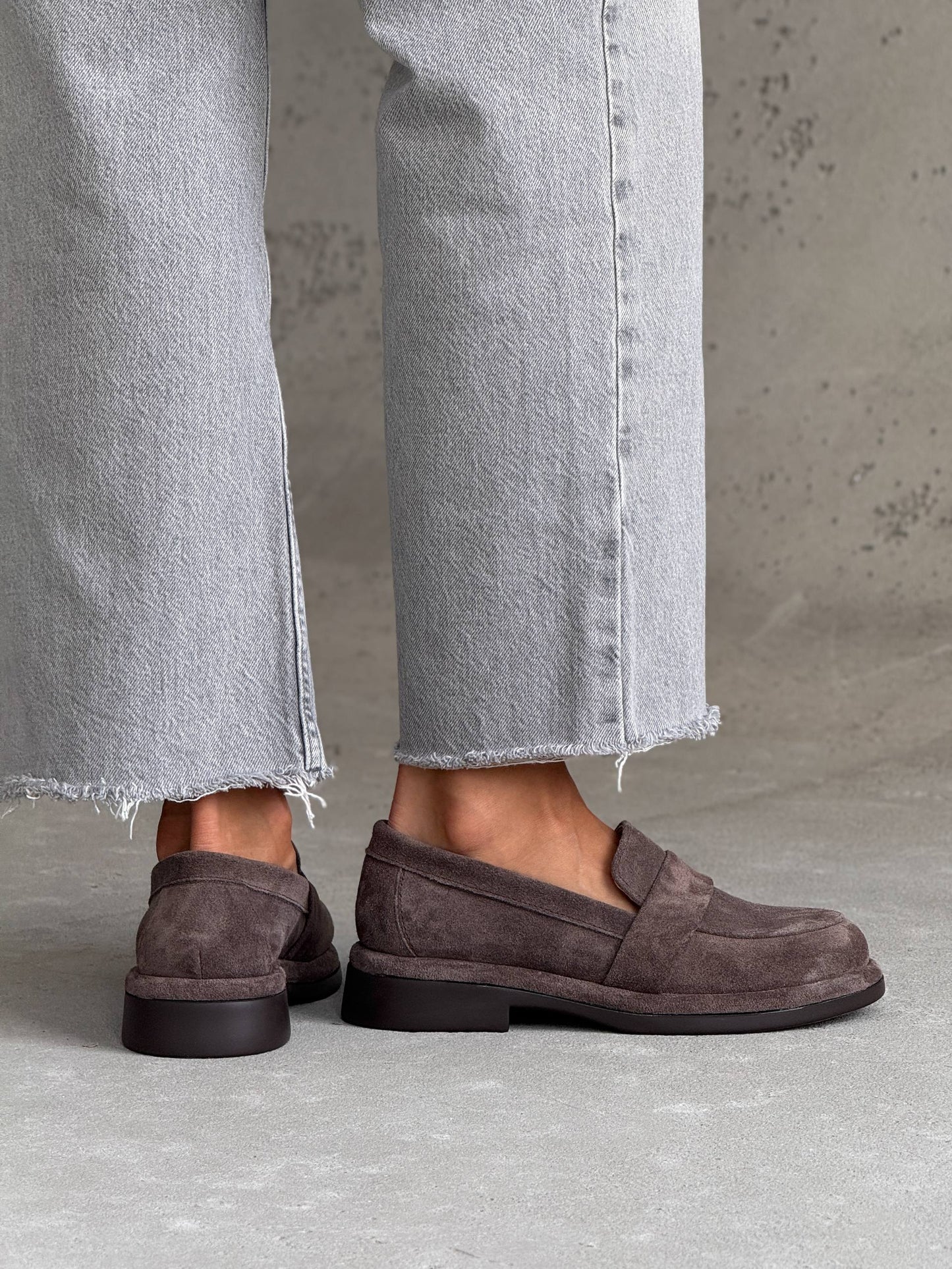 Класичні лофери ™️NikArt замша, коричневий