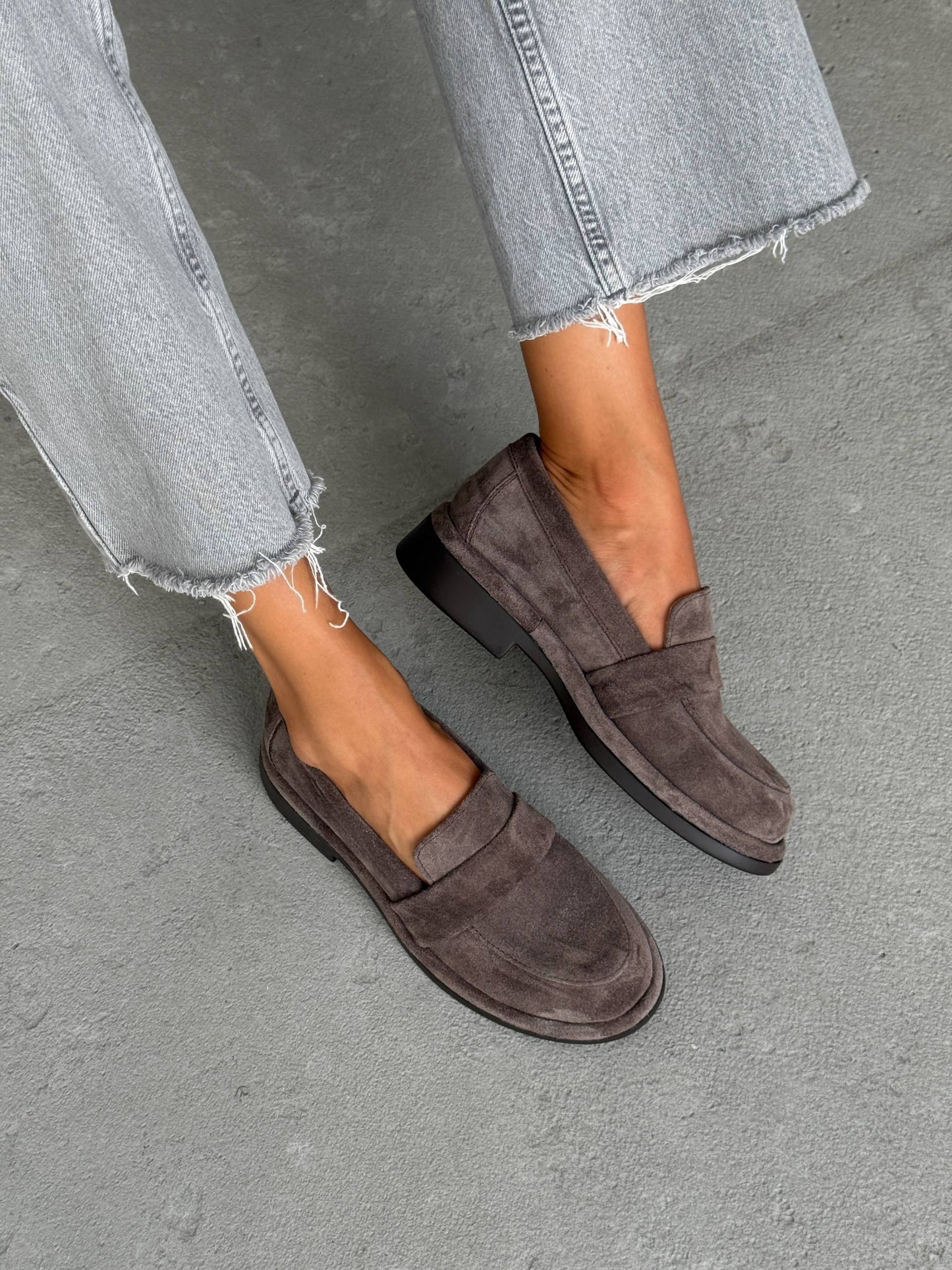 Класичні лофери ™️NikArt замша, коричневий