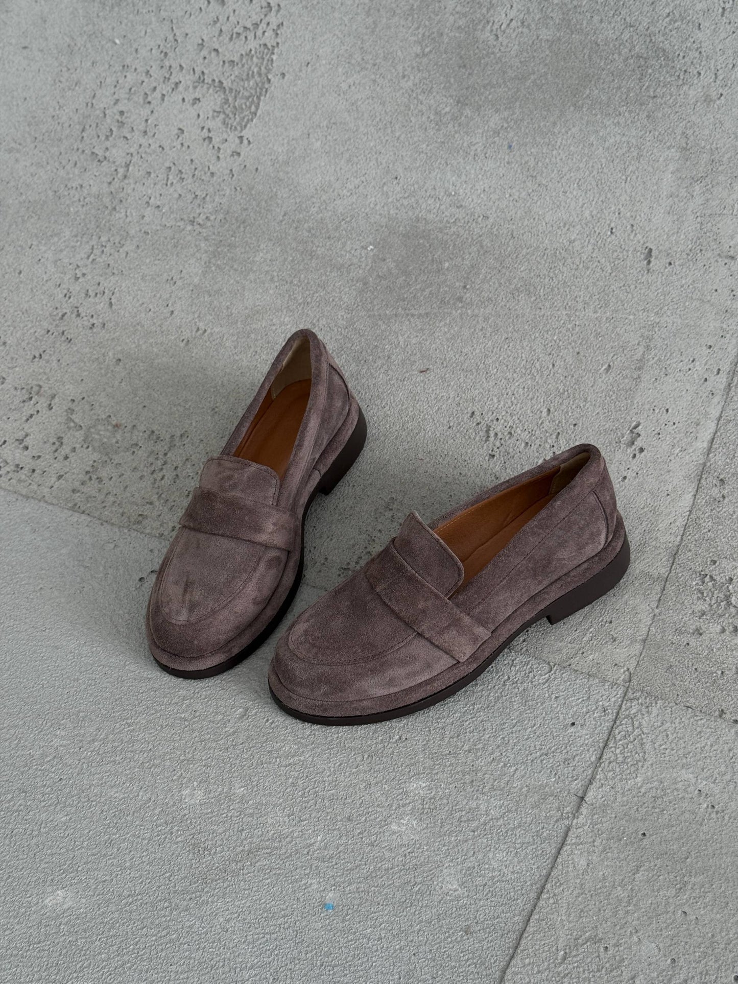 Класичні лофери ™️NikArt замша, коричневий