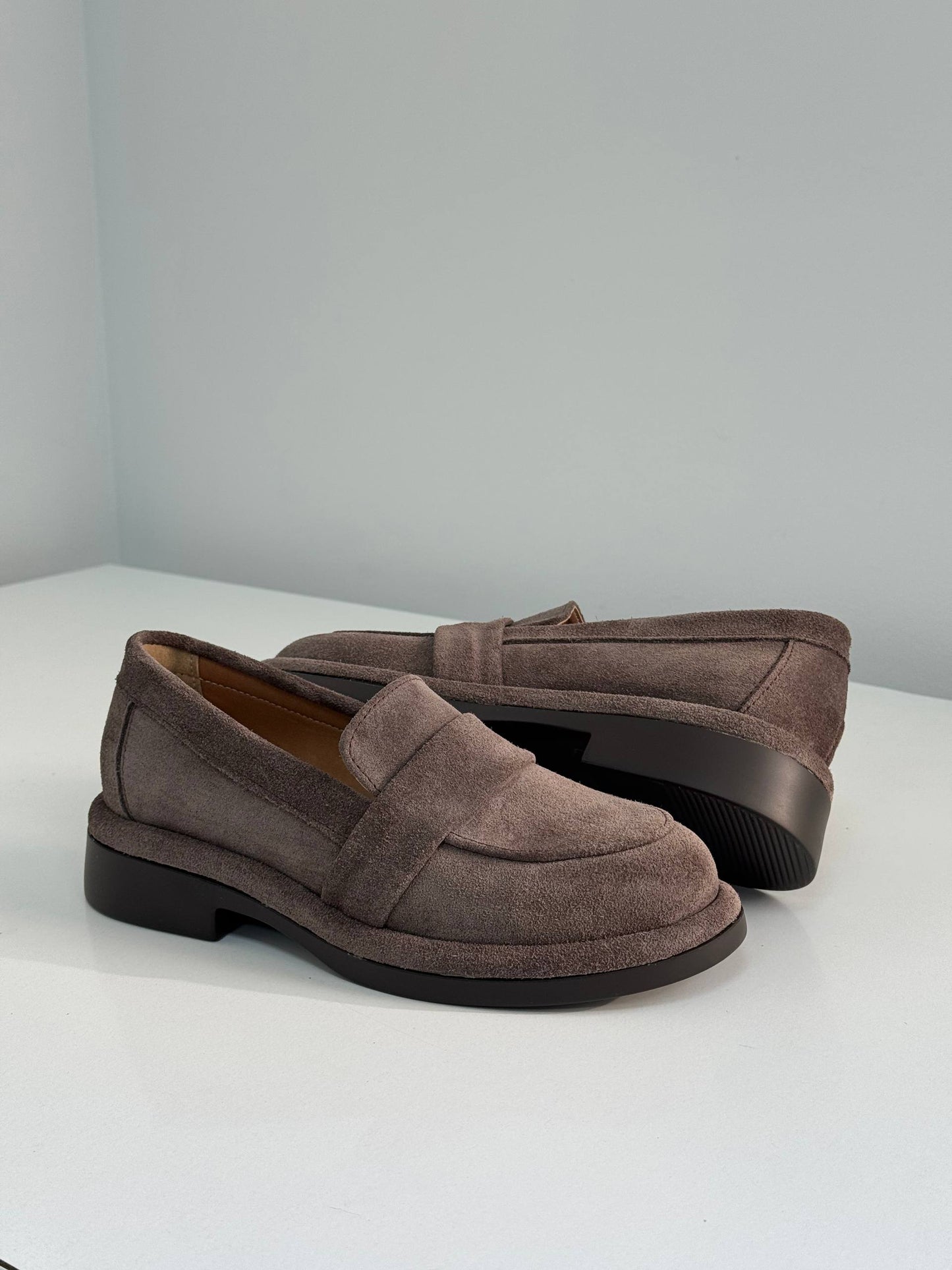 Класичні лофери ™️NikArt замша, коричневий