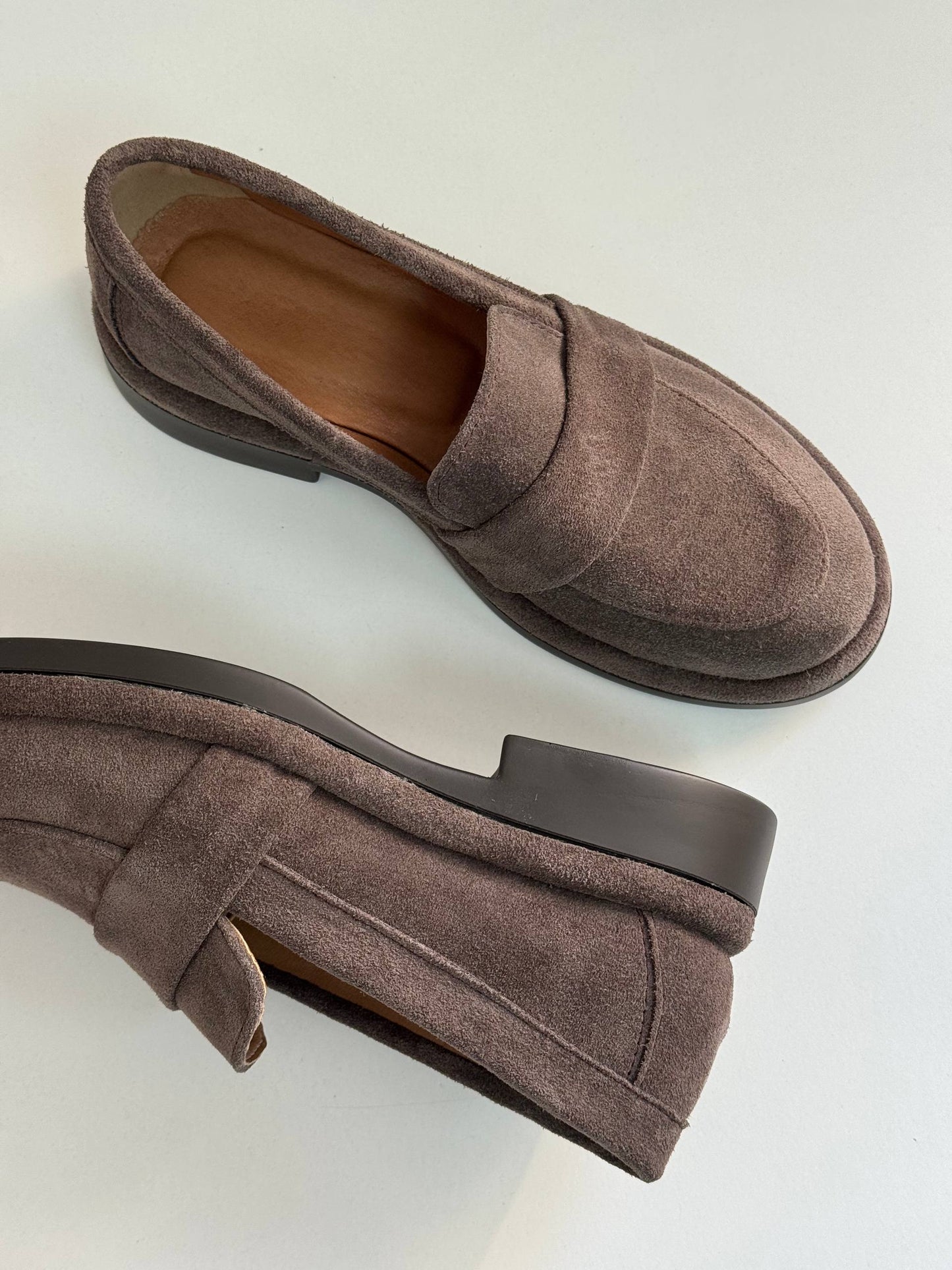 Класичні лофери ™️NikArt замша, коричневий