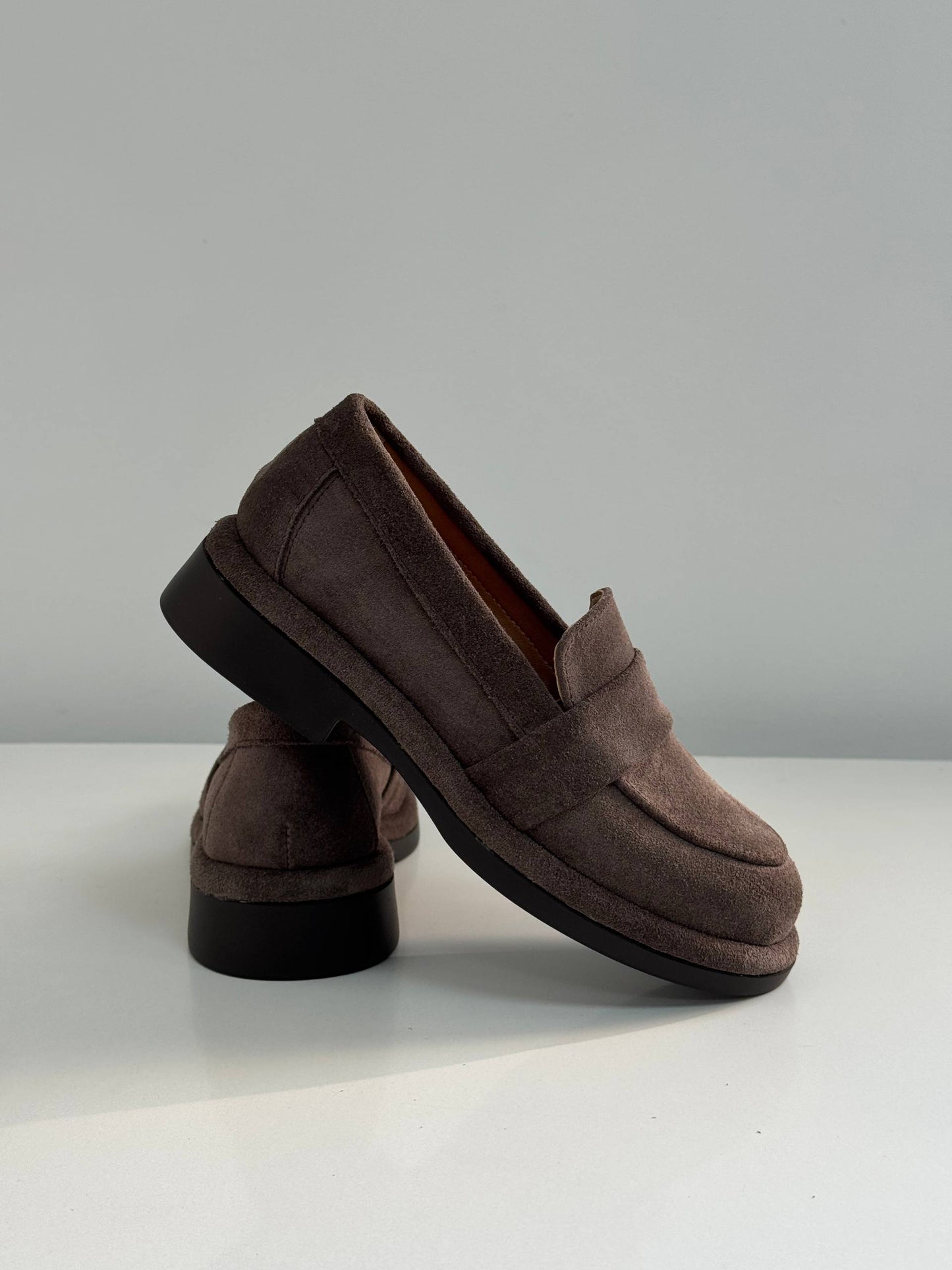 Класичні лофери ™️NikArt замша, коричневий