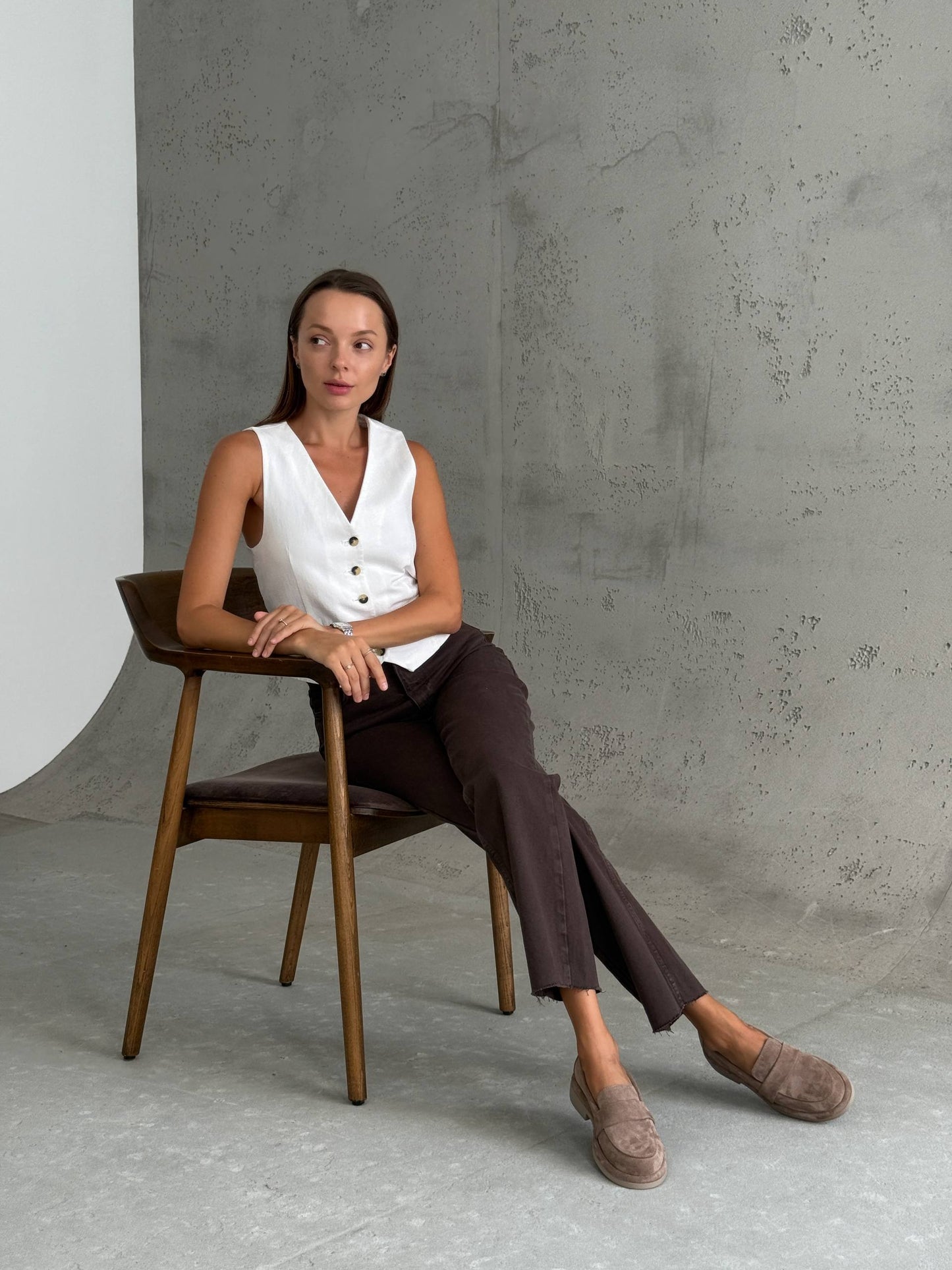 Класичні лофери ™️NikArt замша, бежевий