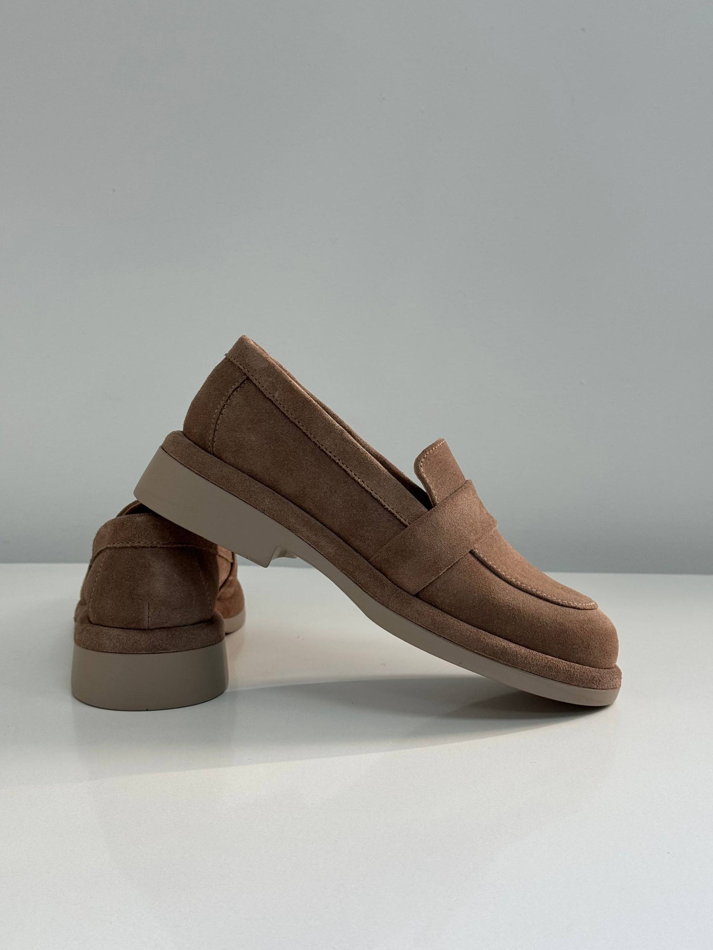 Класичні лофери ™️NikArt замша, бежевий