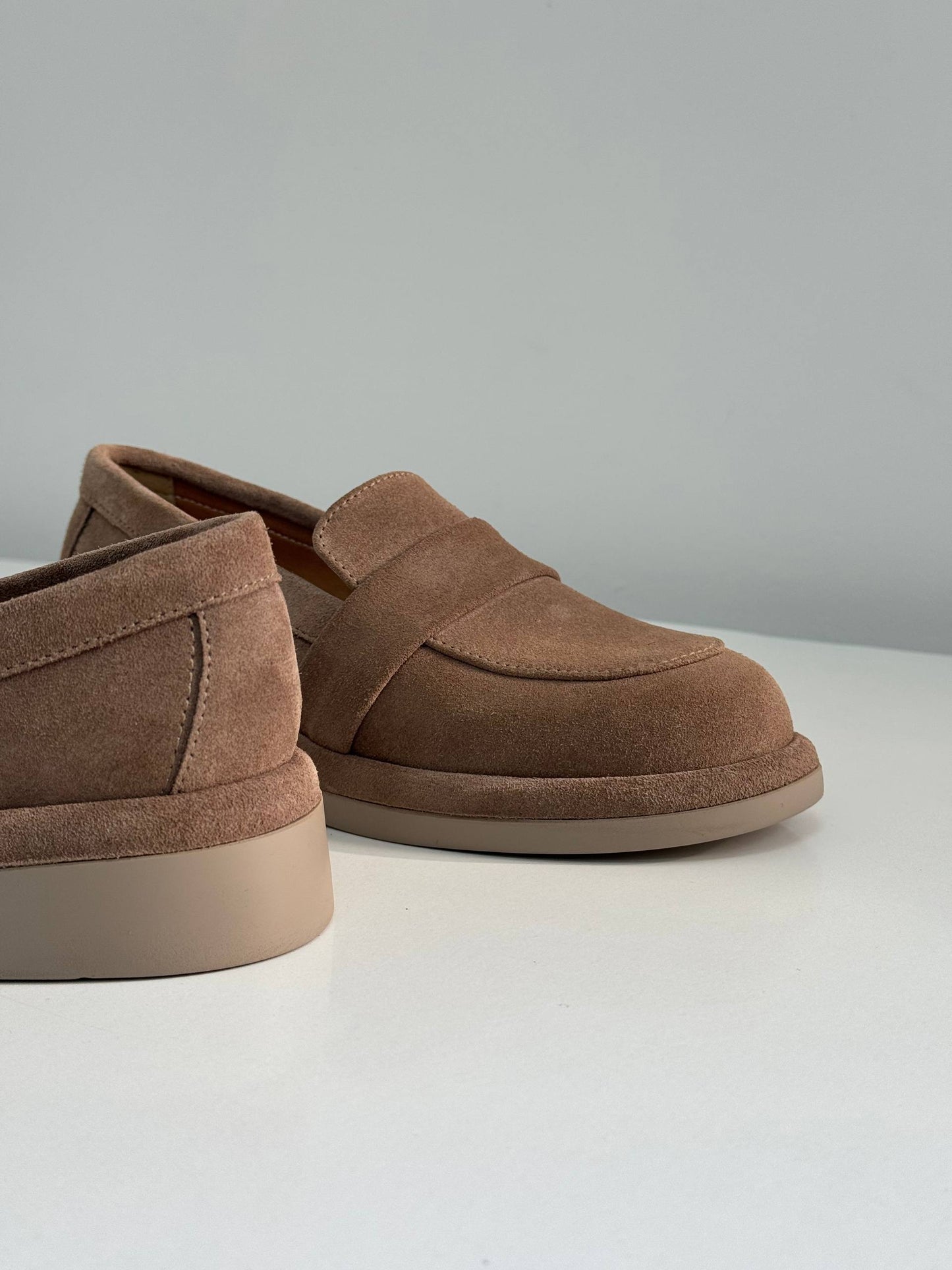 Класичні лофери ™️NikArt замша, бежевий