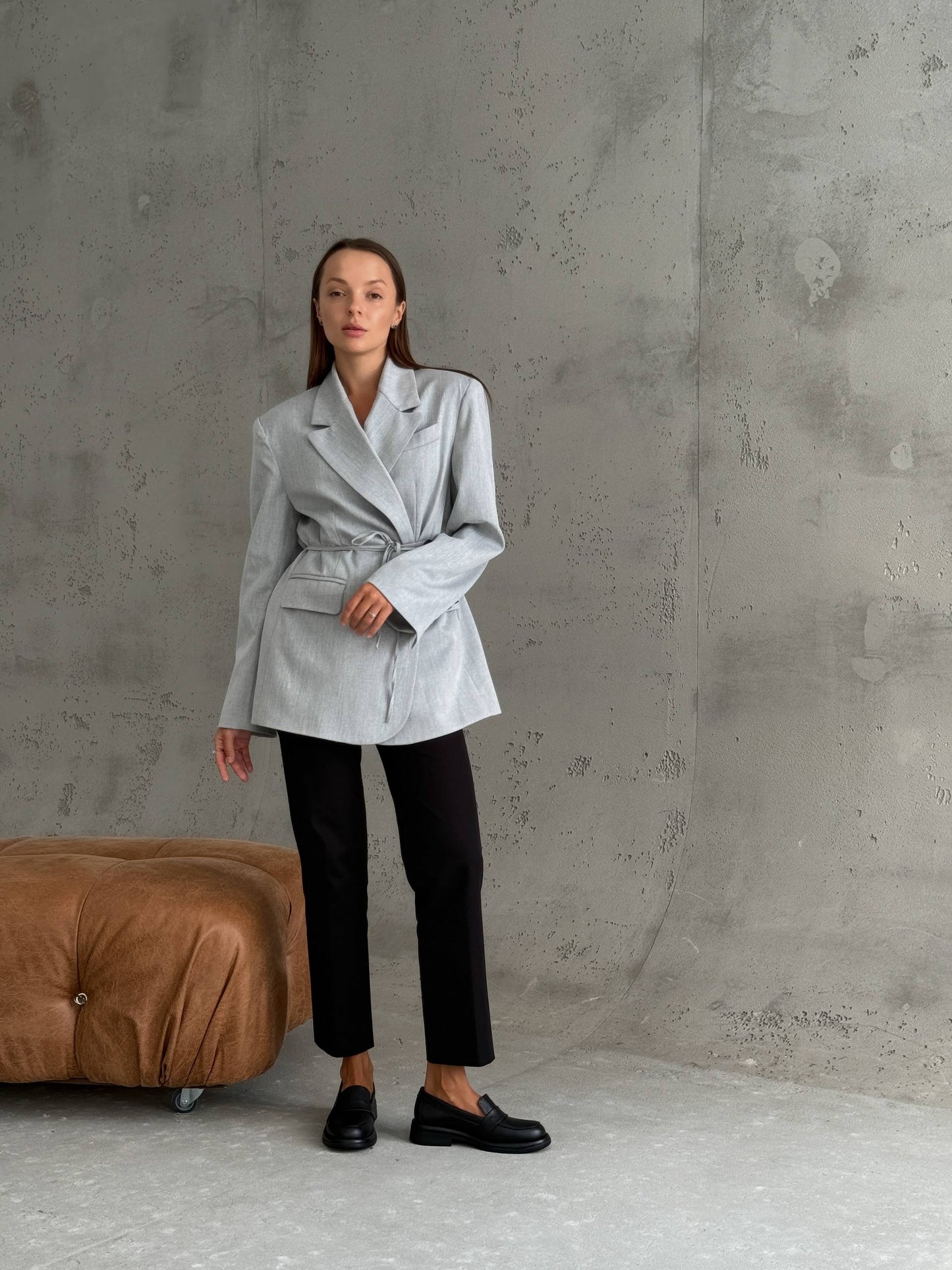 Класичні лофери ™️NikArt зі шкіри, чорний