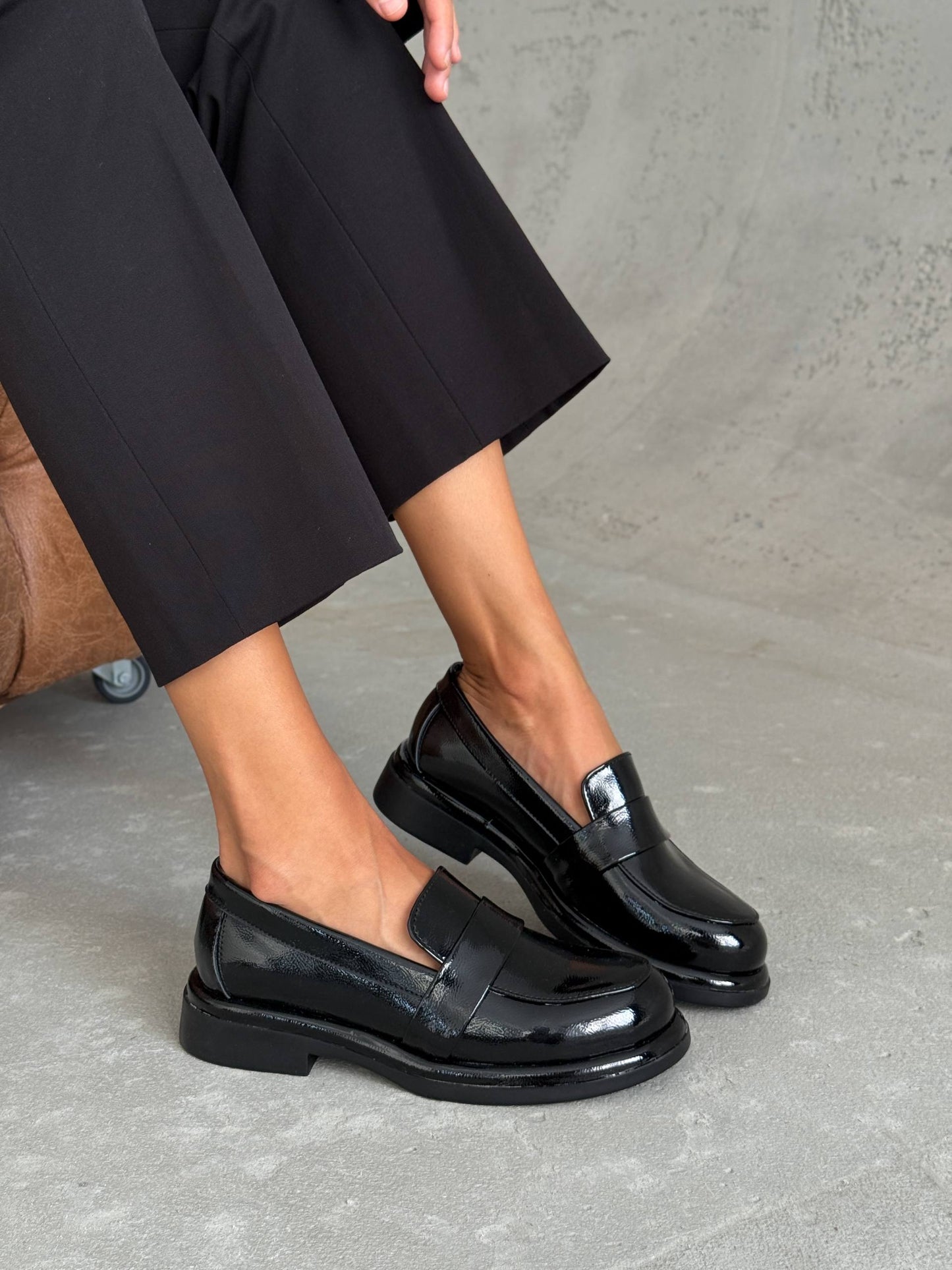 Класичні лофери ™️NikArt, чорний