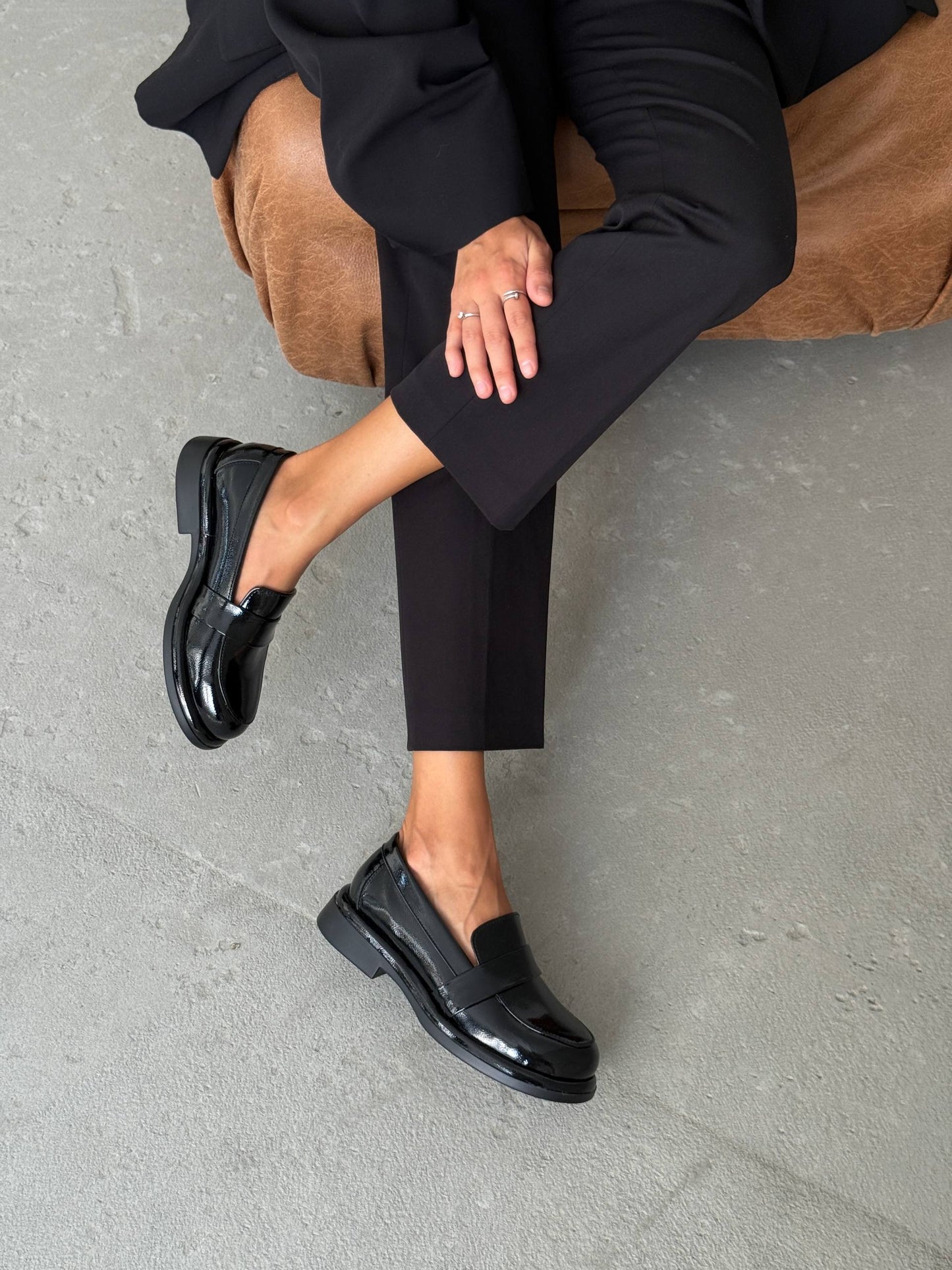 Класичні лофери ™️NikArt, чорний