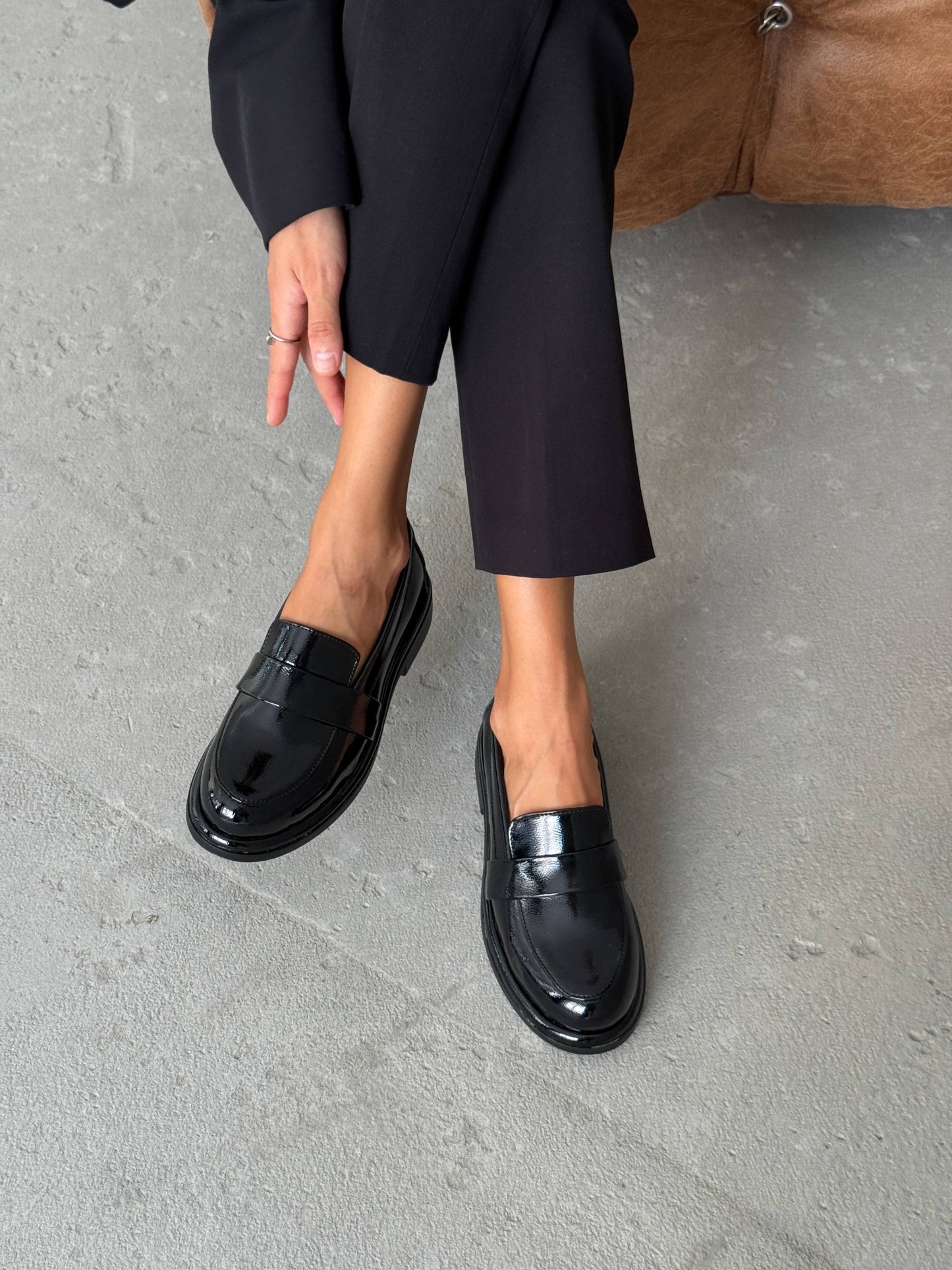 Класичні лофери ™️NikArt, чорний