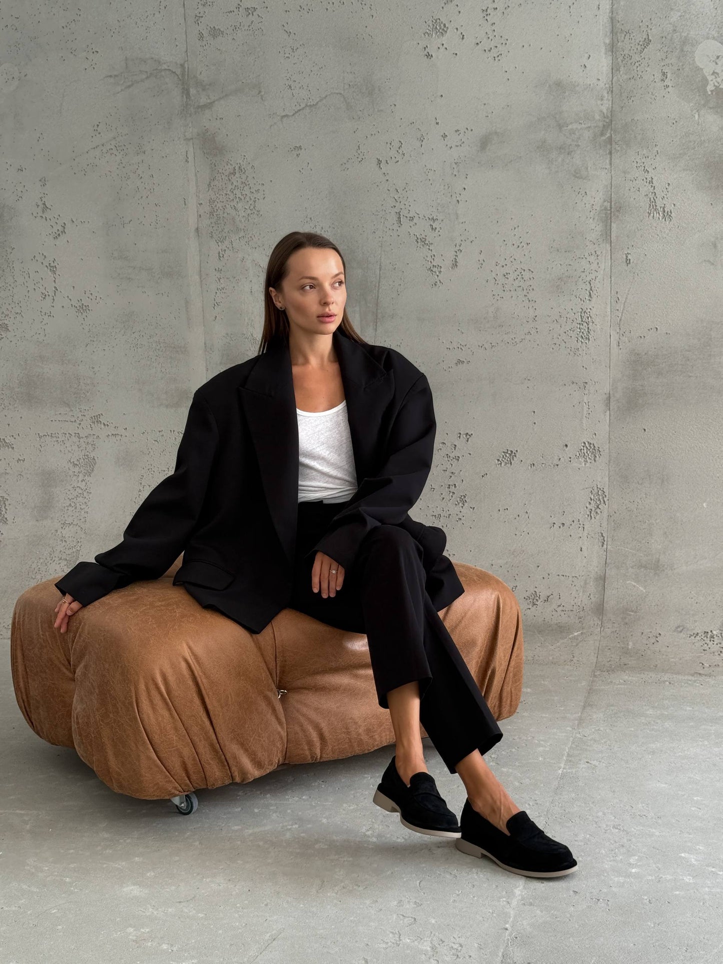 Класичні лофери ™️NikArt замша, чорний