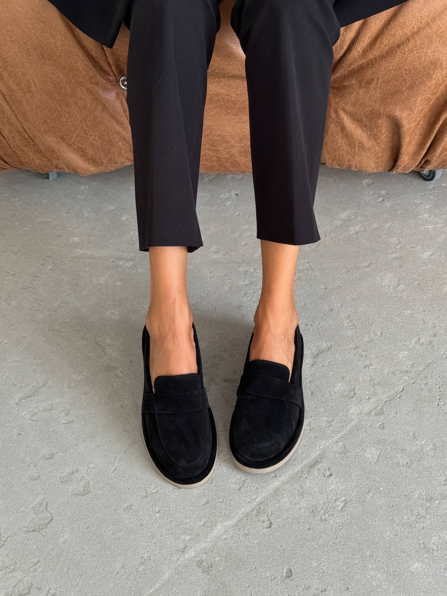 Класичні лофери ™️NikArt замша, чорний