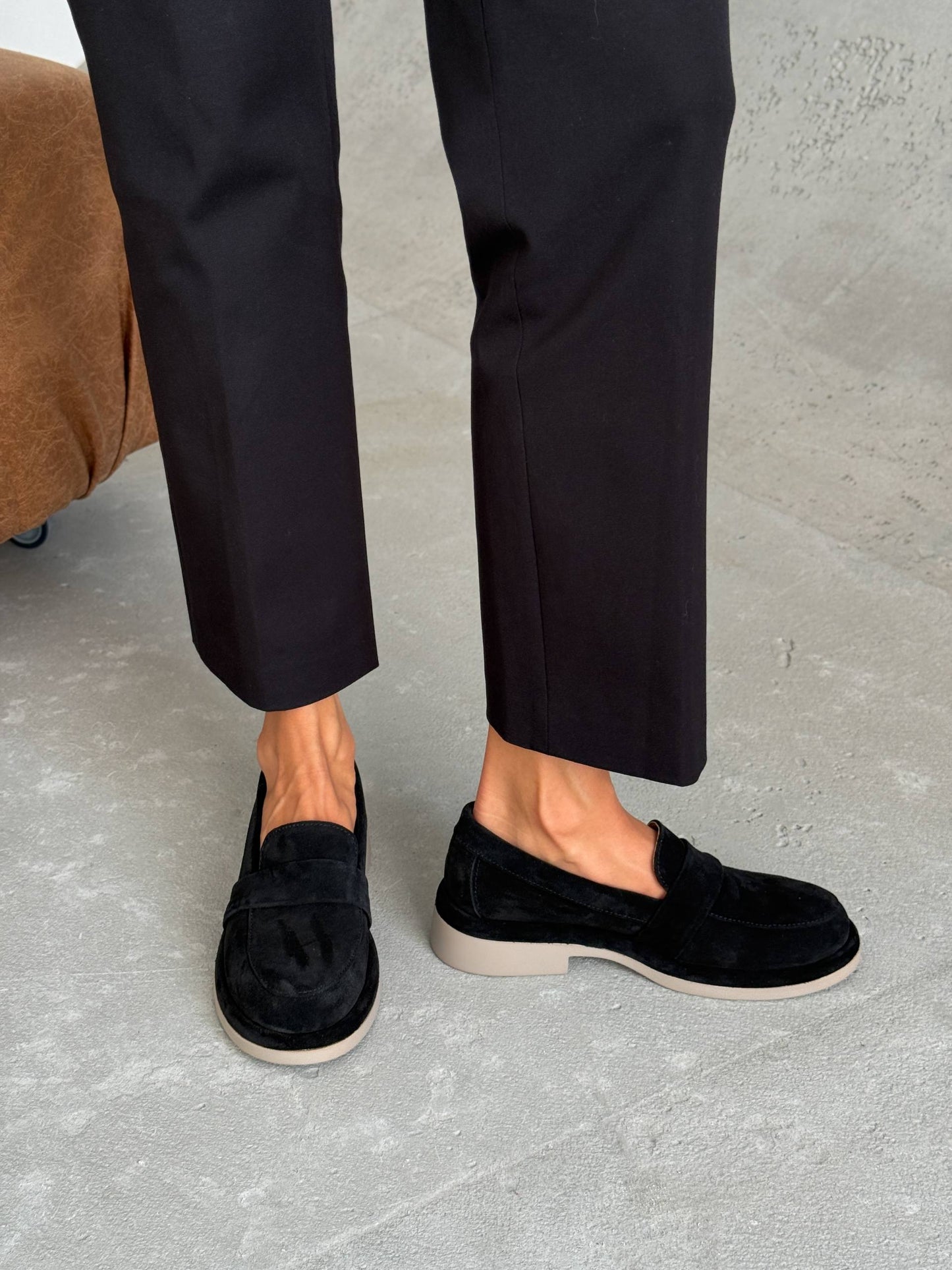 Класичні лофери ™️NikArt замша, чорний