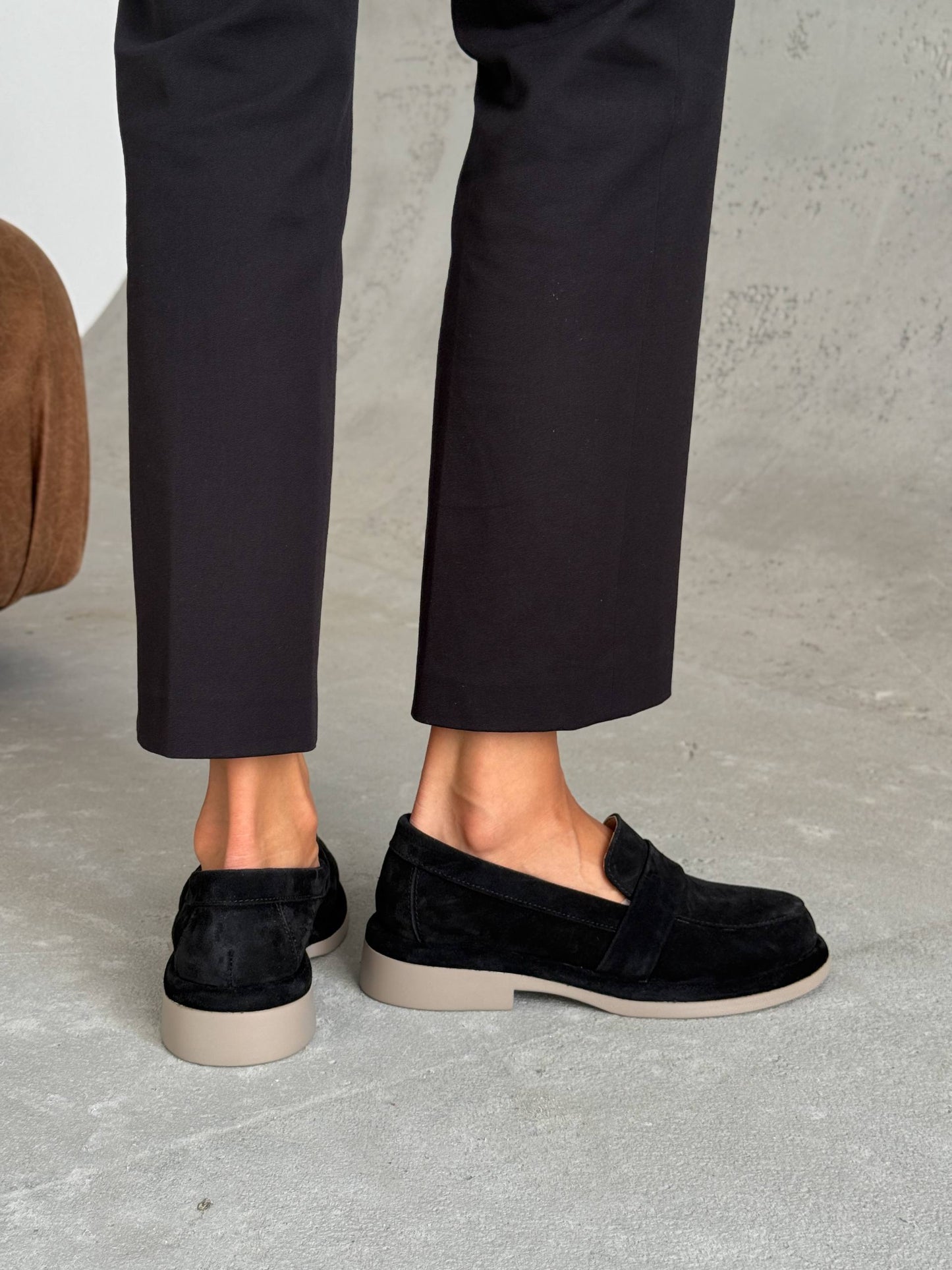 Класичні лофери ™️NikArt замша, чорний