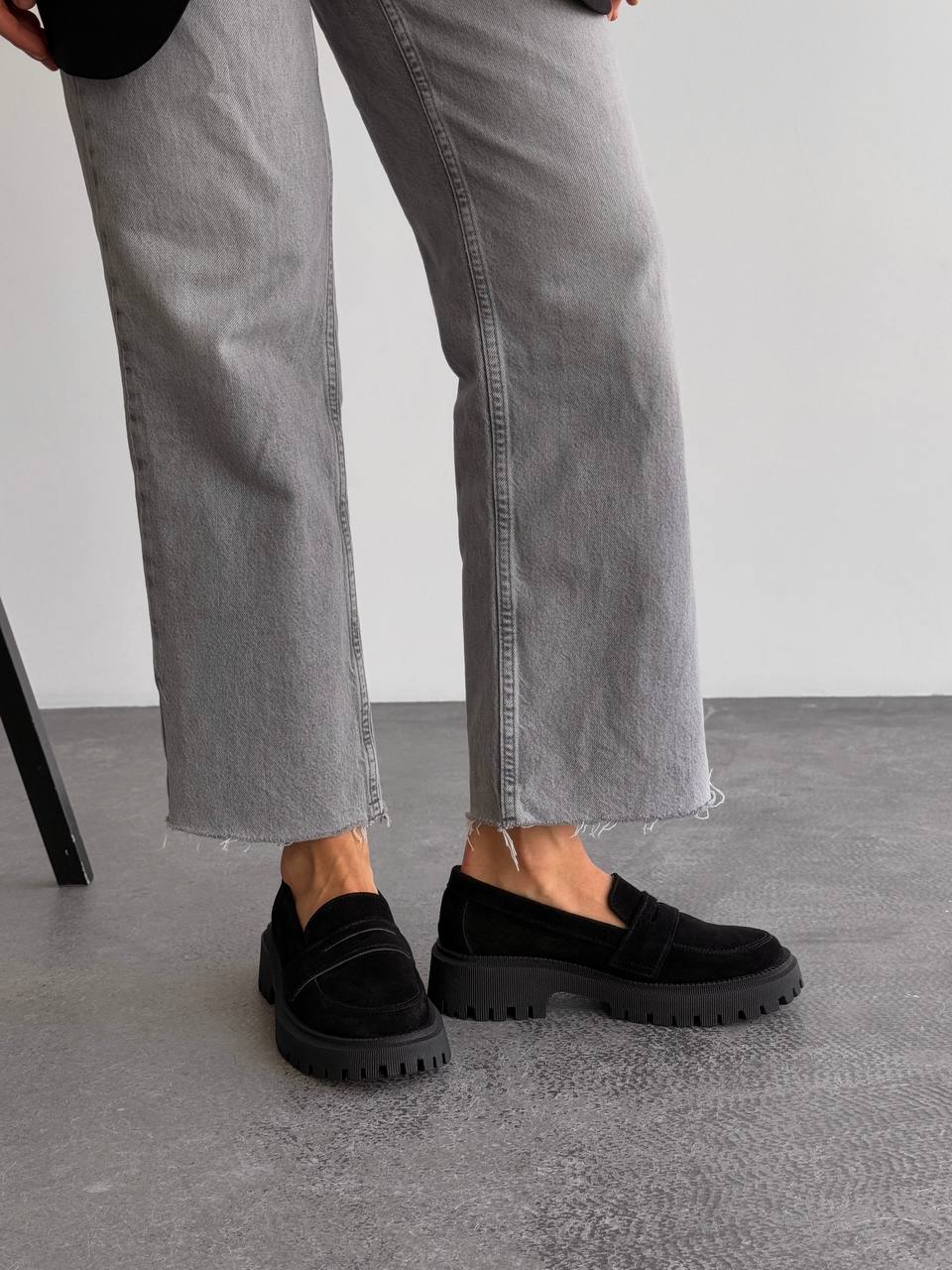 Лофери замша, чорний