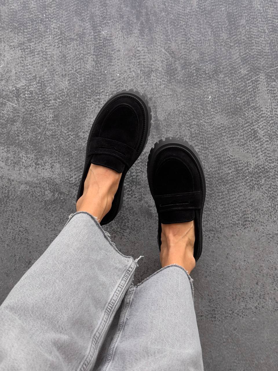 Лофери замша, чорний